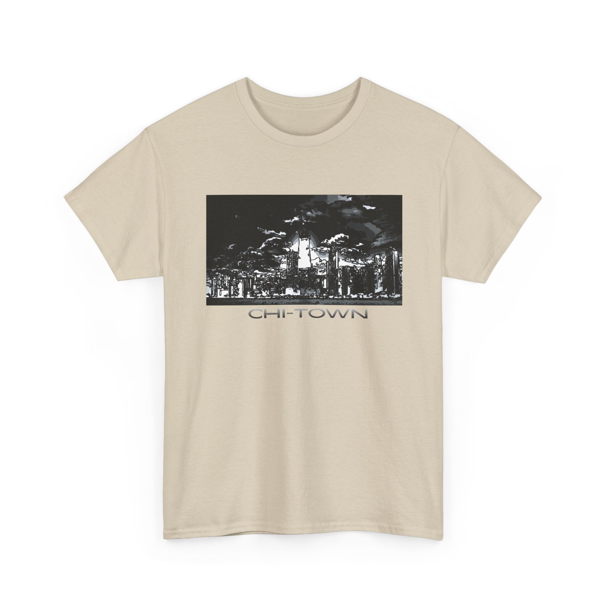 Chi-Town Skyline Tee — Chicago Night Cityscape T-Shirt