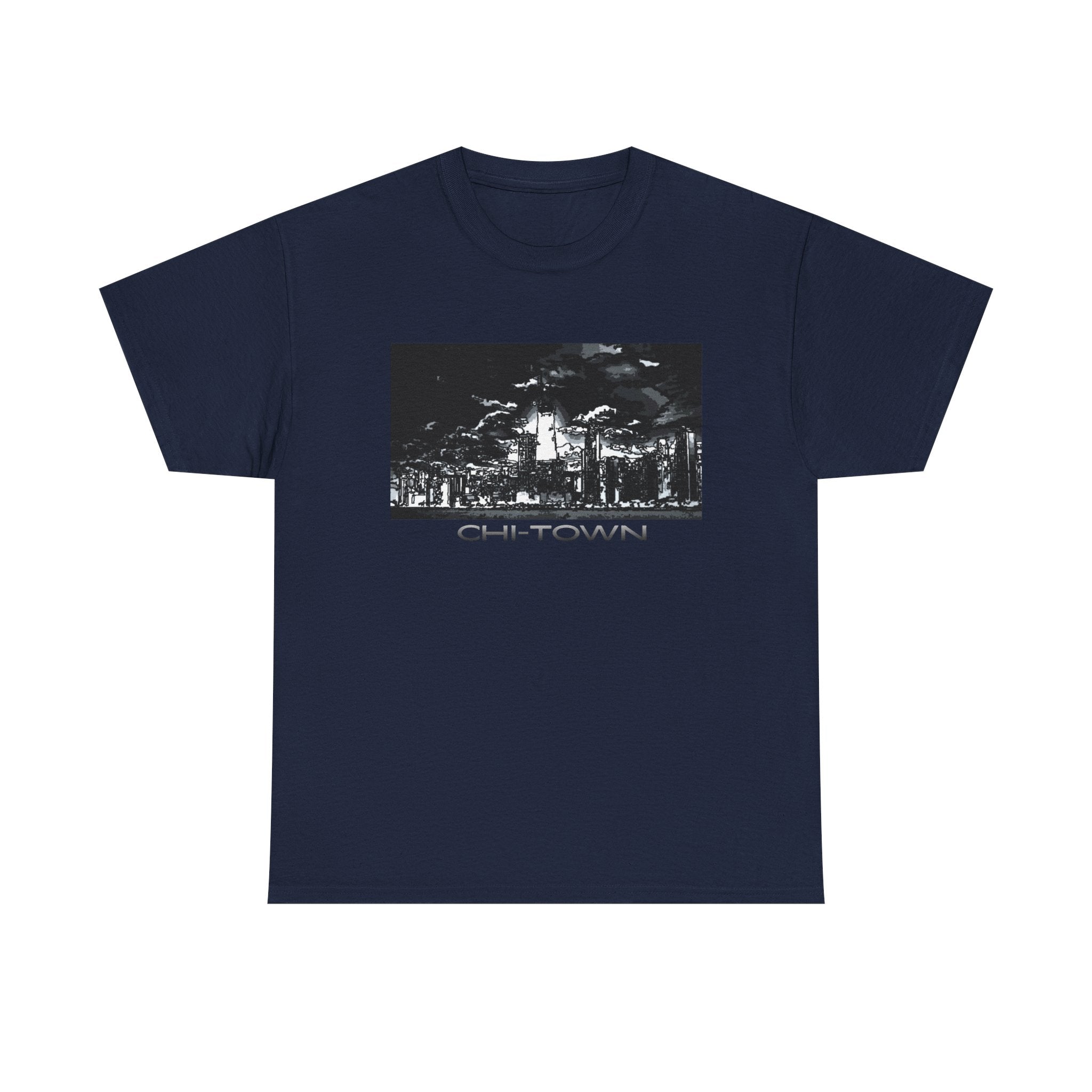 Chi-Town Skyline Tee — Chicago Night Cityscape T-Shirt