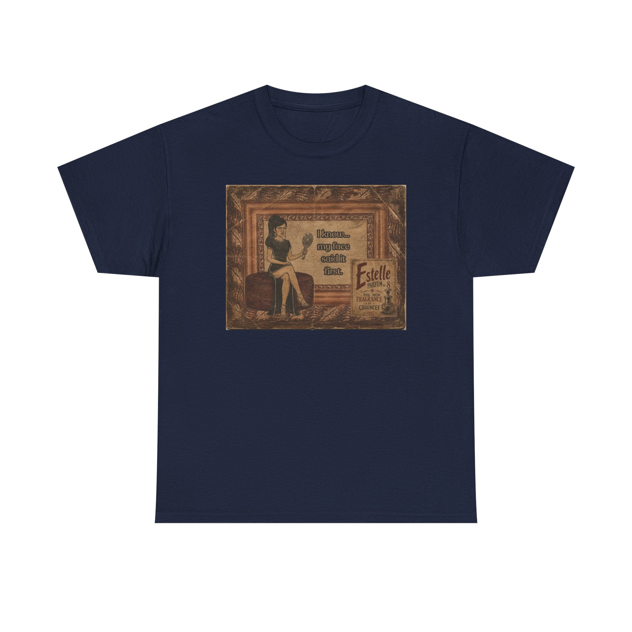 I know My Face Retro T-Shirt — Estelle Parfum Vintage Style Graphic Tee