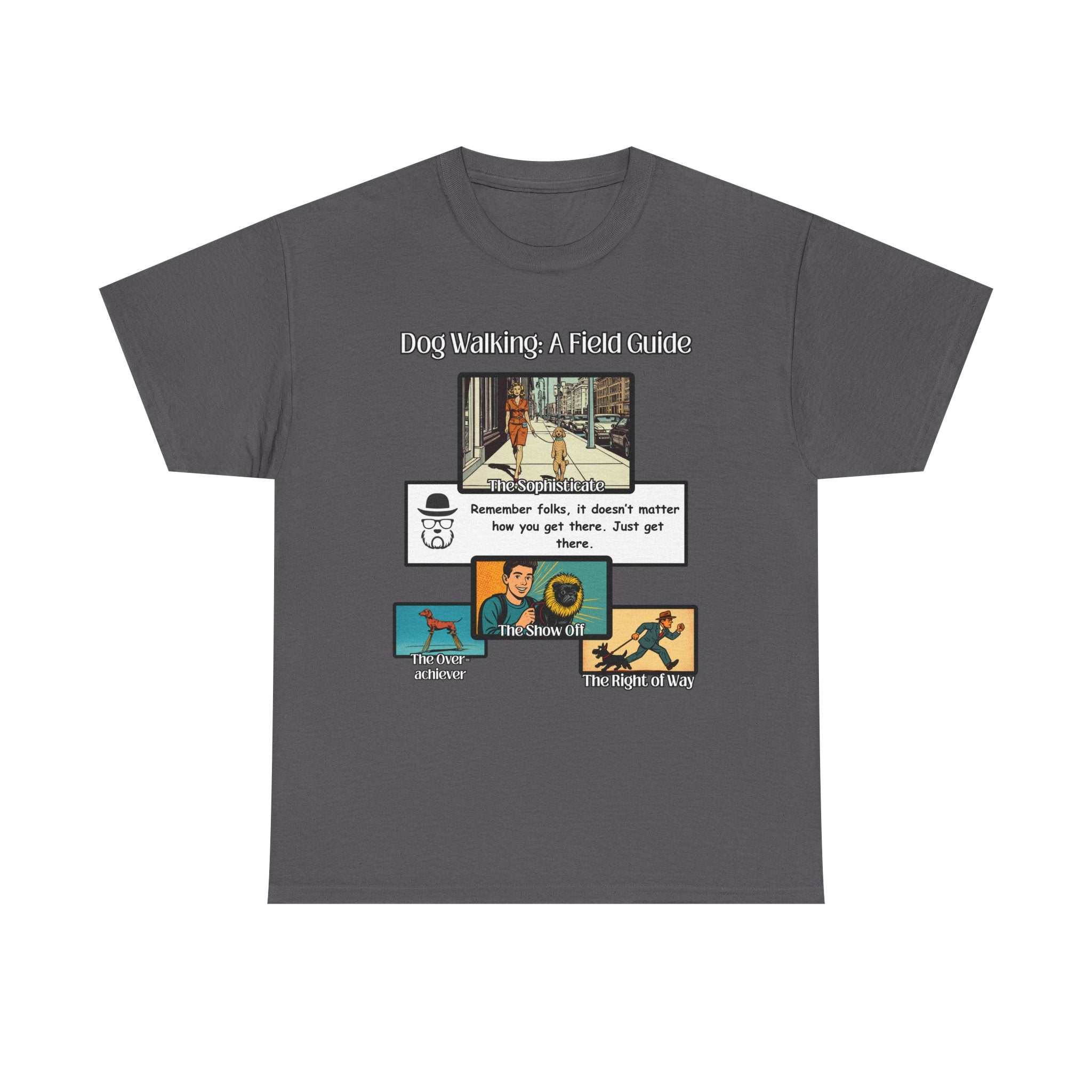 Dog Walking Guide — "Dog Walking: A Field Guide" Illustrated Graphic Tee