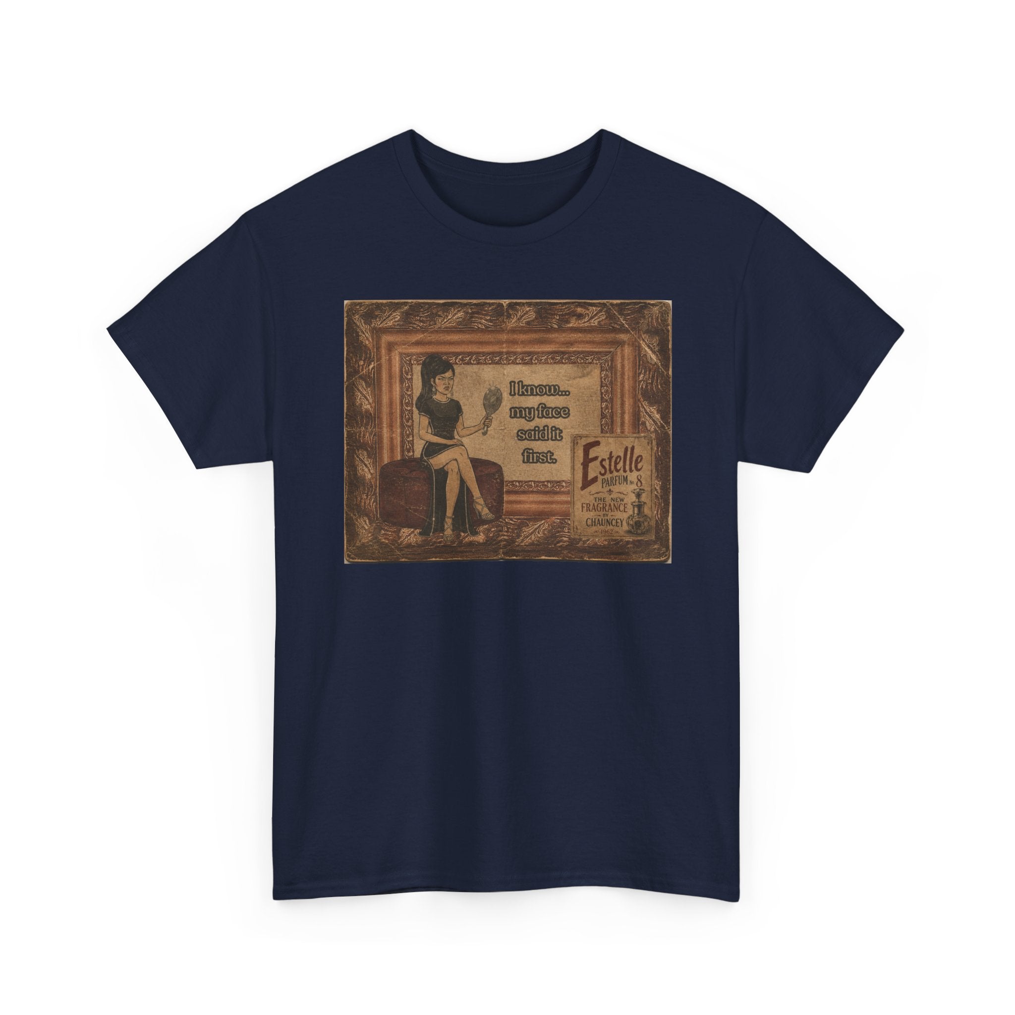 I know My Face Retro T-Shirt — Estelle Parfum Vintage Style Graphic Tee