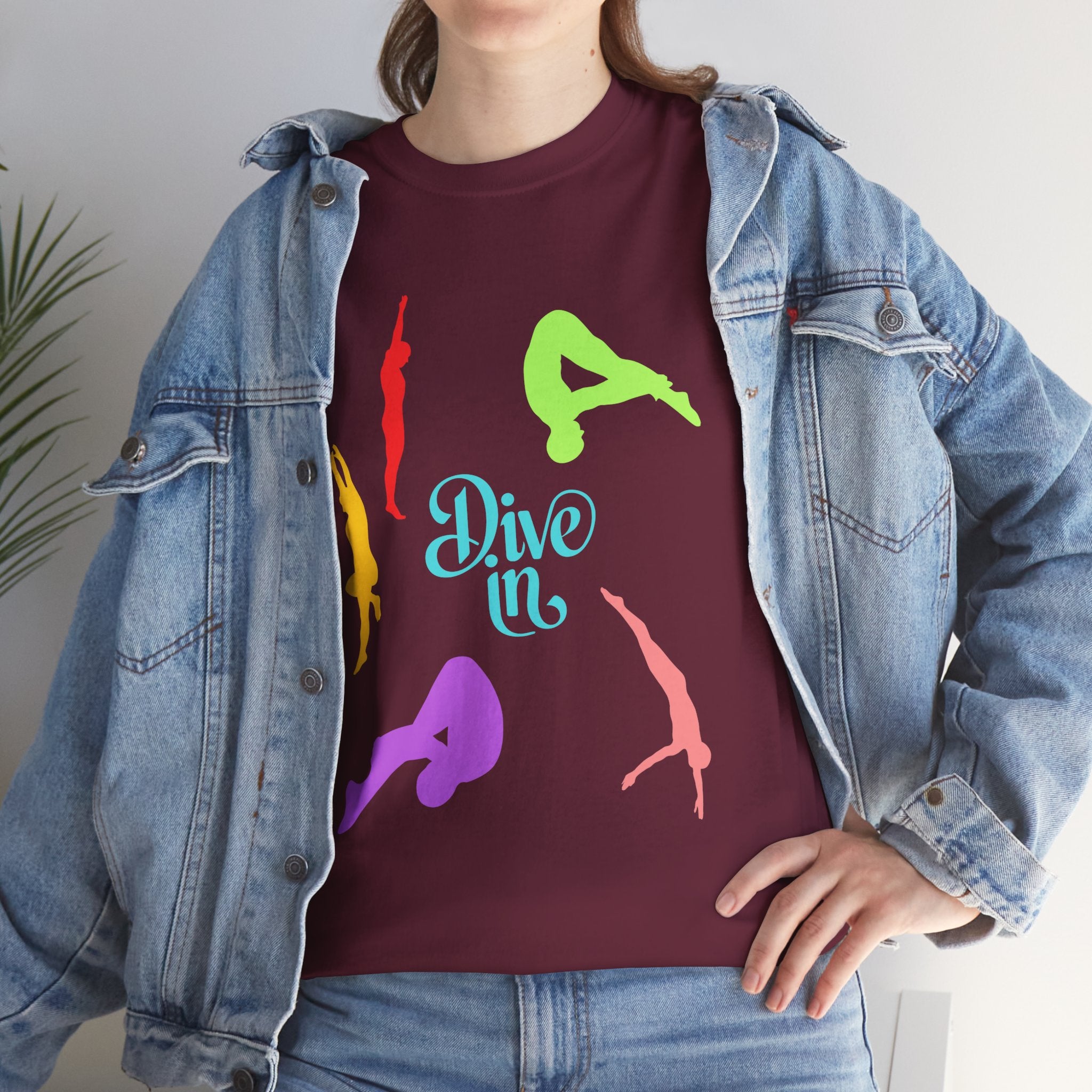 Colorful Dive In Unisex Heavy Cotton Tee