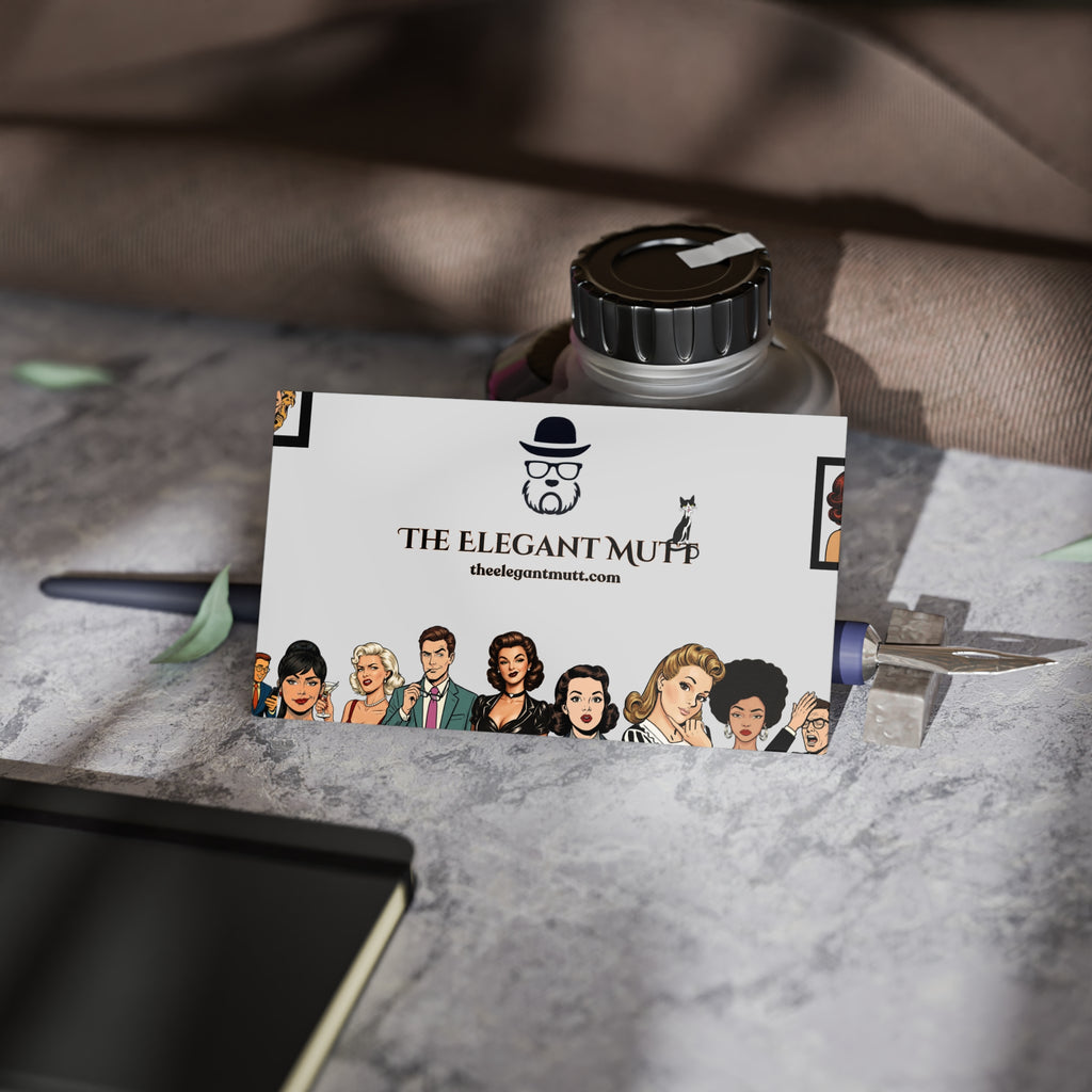 Business Card — The Elegant Mutt Logo Card (Professional Graphic Tee Brand)