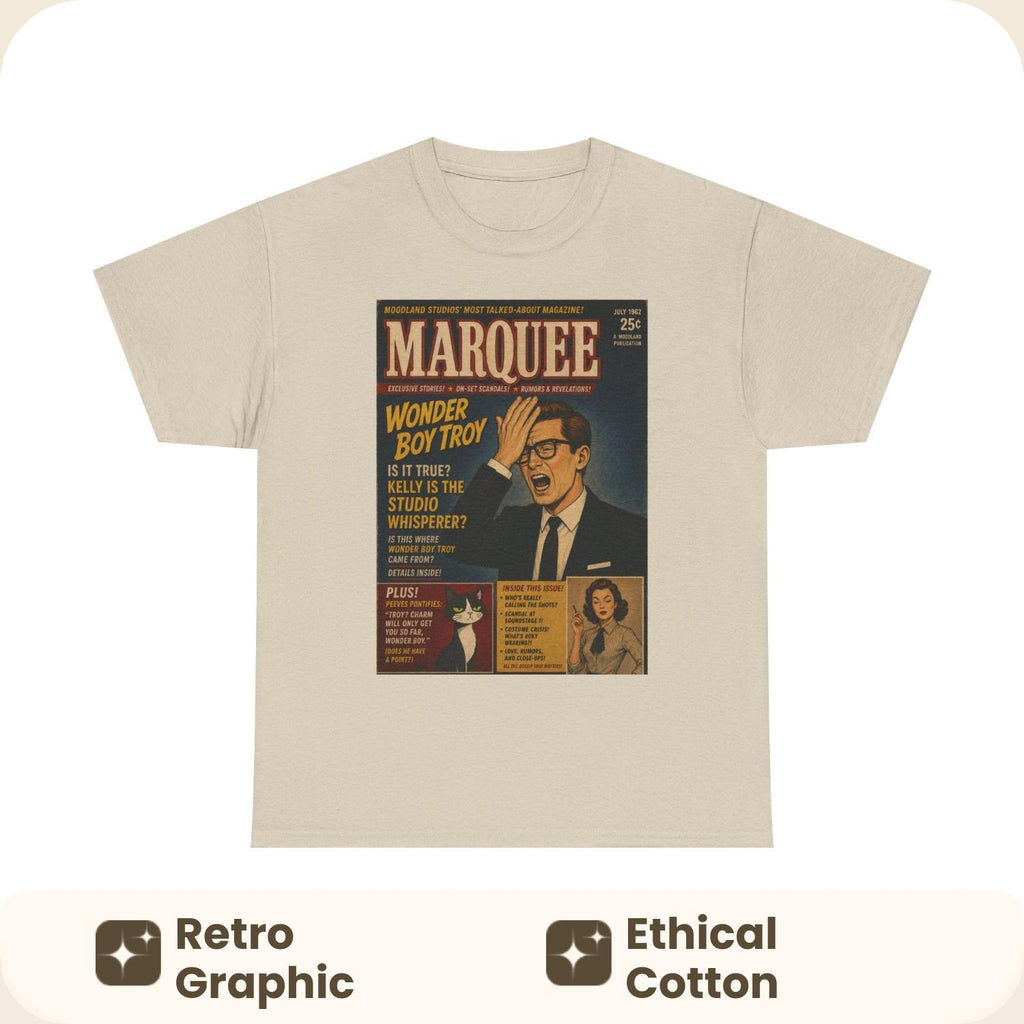 Moodland Studios Retro T-Shirt — Marquee Magazine Vintage Graphic Tee