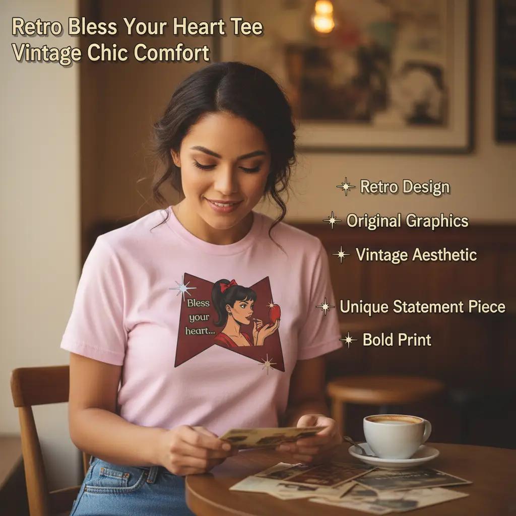 Bless Your Heart Retro Tee — Roxy -  Vintage Style Orig Graphic Tee