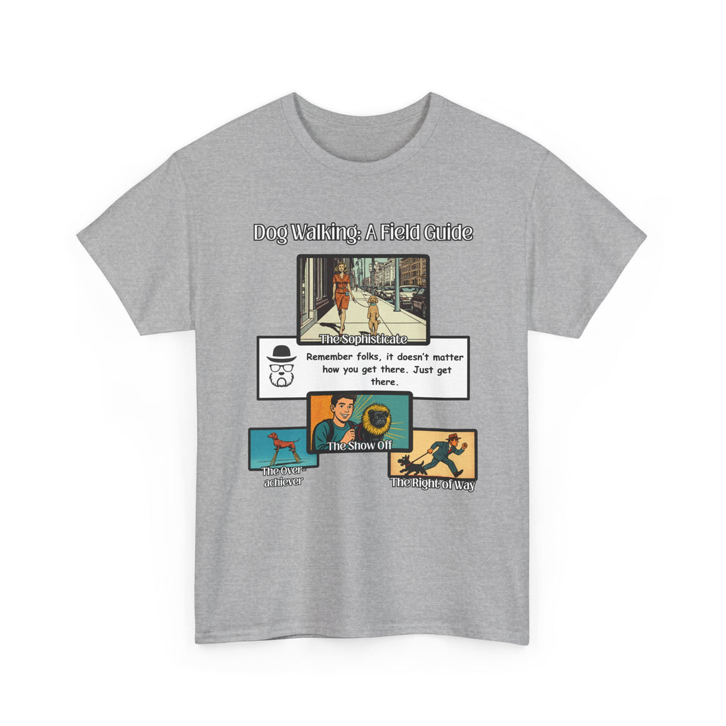 Dog Walking Guide — "Dog Walking: A Field Guide" Illustrated Graphic Tee