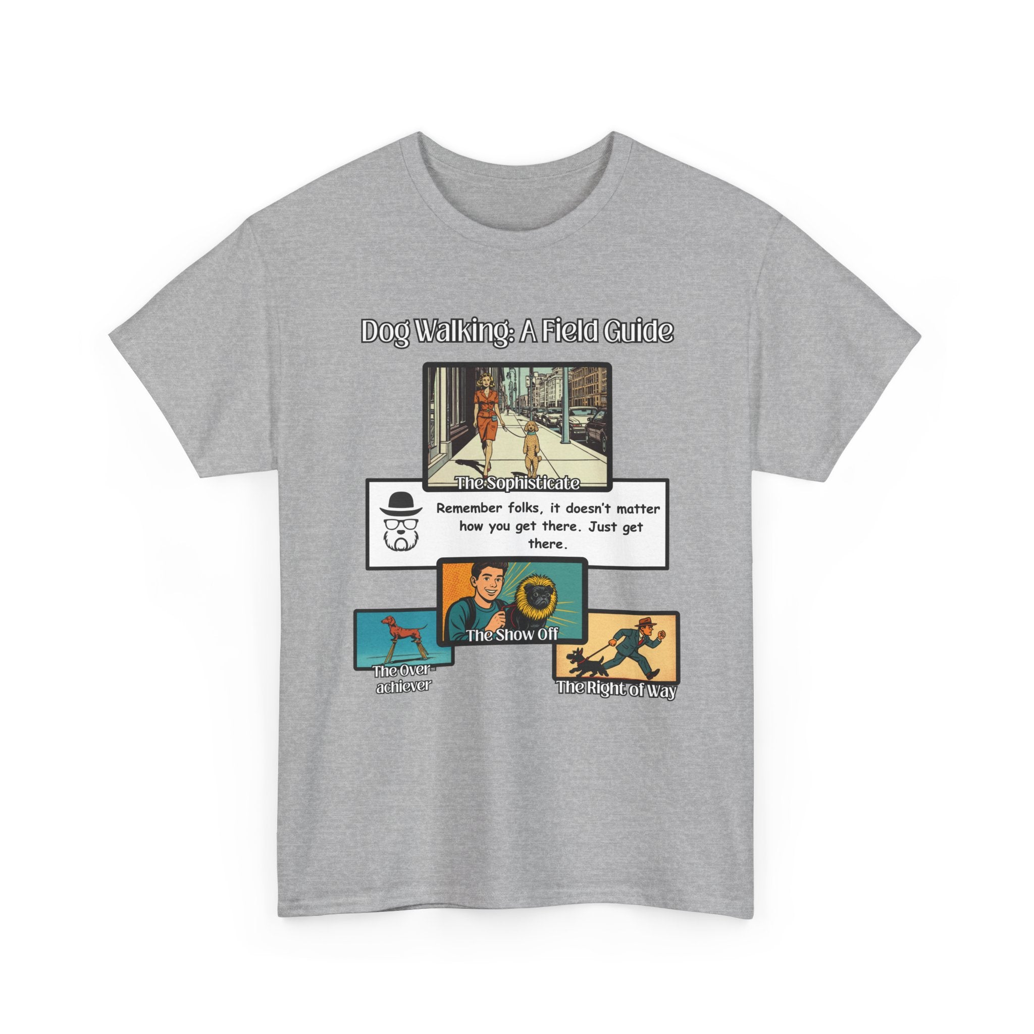 Dog Walking Guide — "Dog Walking: A Field Guide" Illustrated Graphic Tee