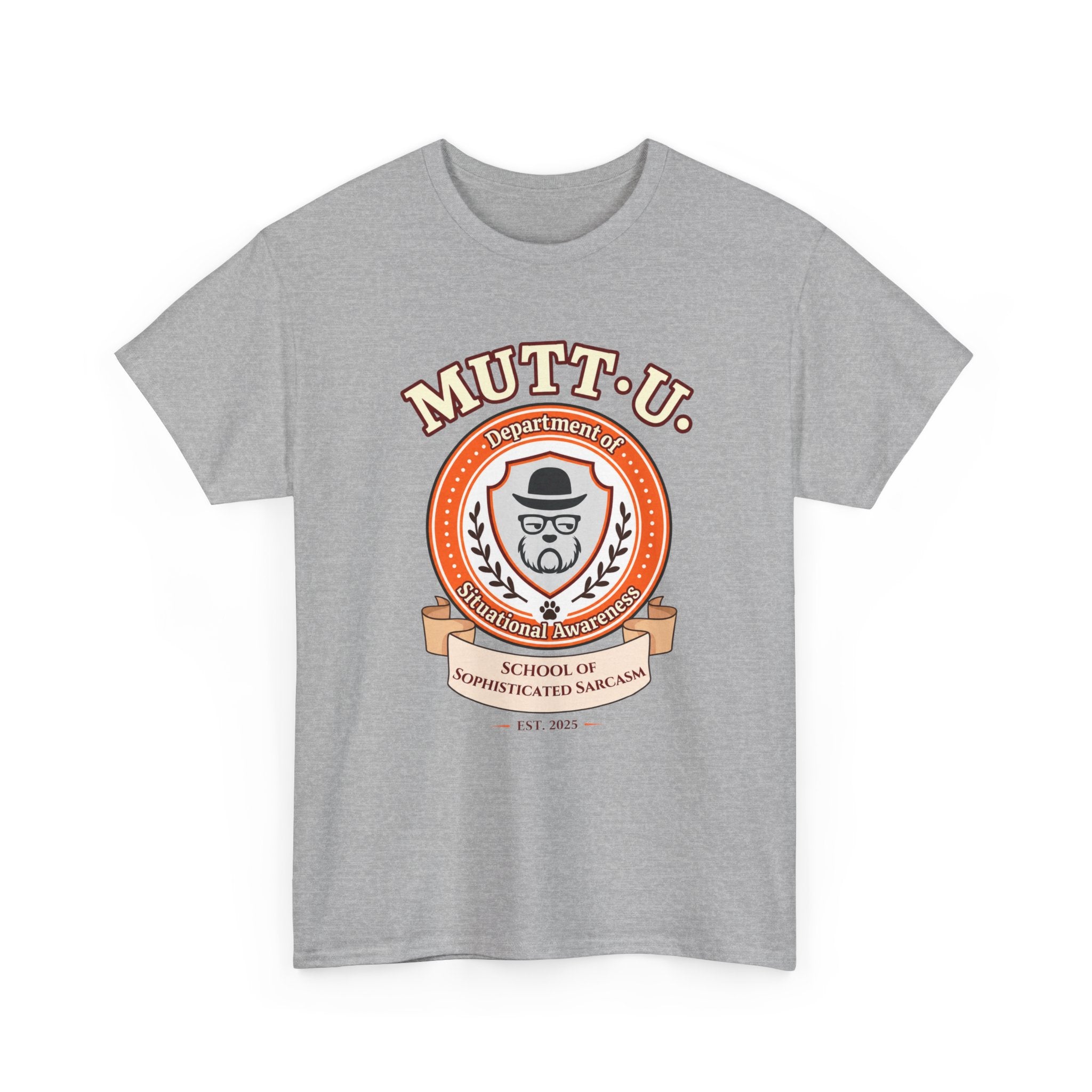 MUTT-U Campus T‑Shirt — School Sophisticated of Sarcasm Mutt Logo Graphic Tee