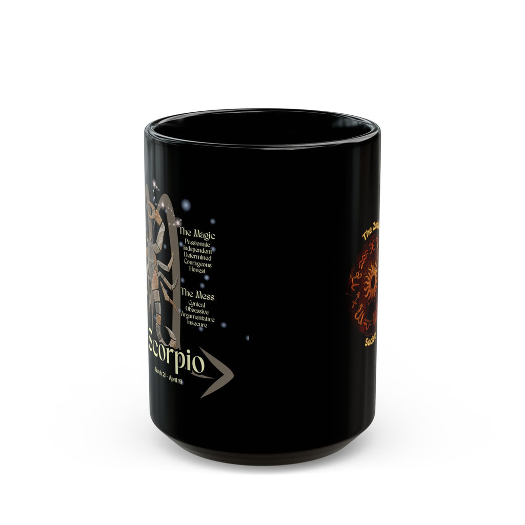 Scorpio Black Constellation Coffee Mug – Zodiac Society Coffee Cup (15oz)
