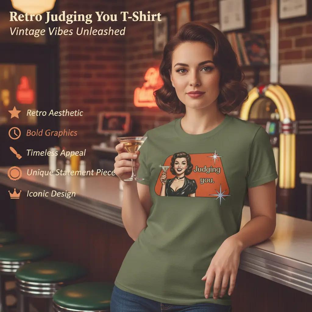 Judging You Retro T-Shirt — Vintage Style Graphic Tee