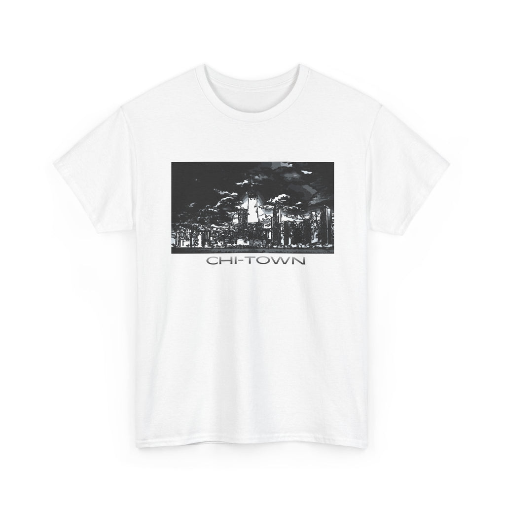 Chi-Town Skyline Tee — Chicago Night Cityscape T-Shirt