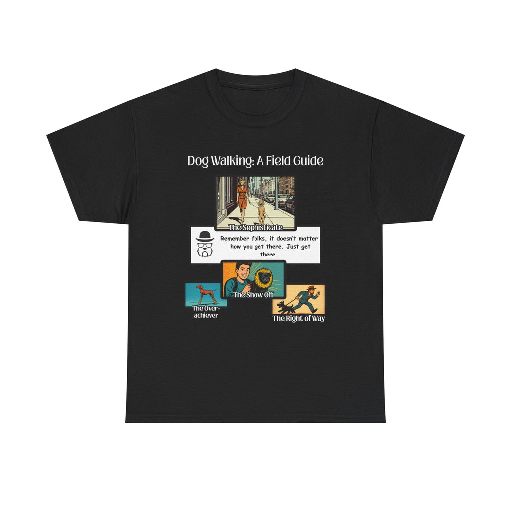 Dog Walking Guide — "Dog Walking: A Field Guide" Illustrated Graphic Tee