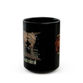 Gemini Black Studio Mug — Zodiac Society Coffee Cup (15oz)