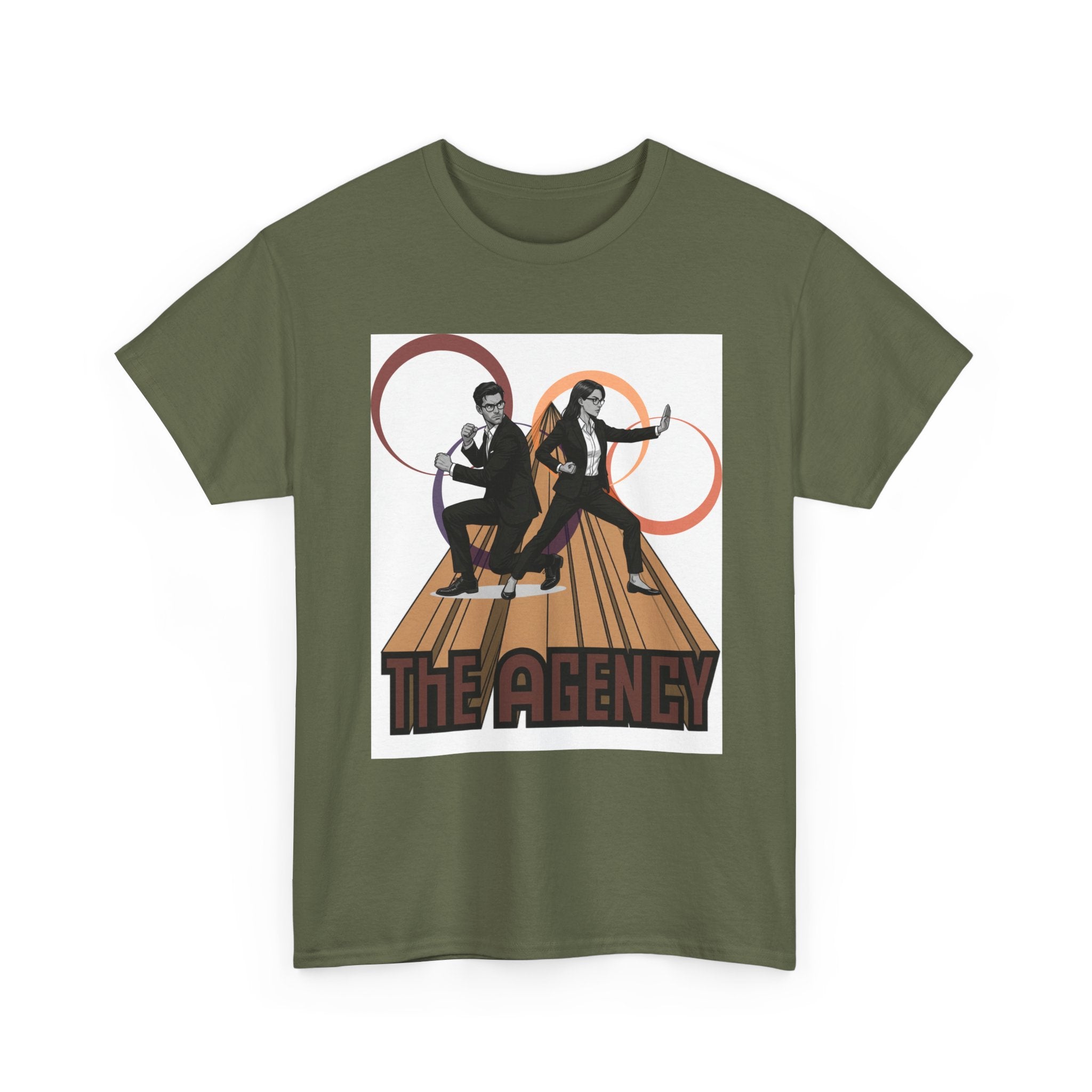 The Agency Graphic Tee — Retro Duo Vintage Poster Design