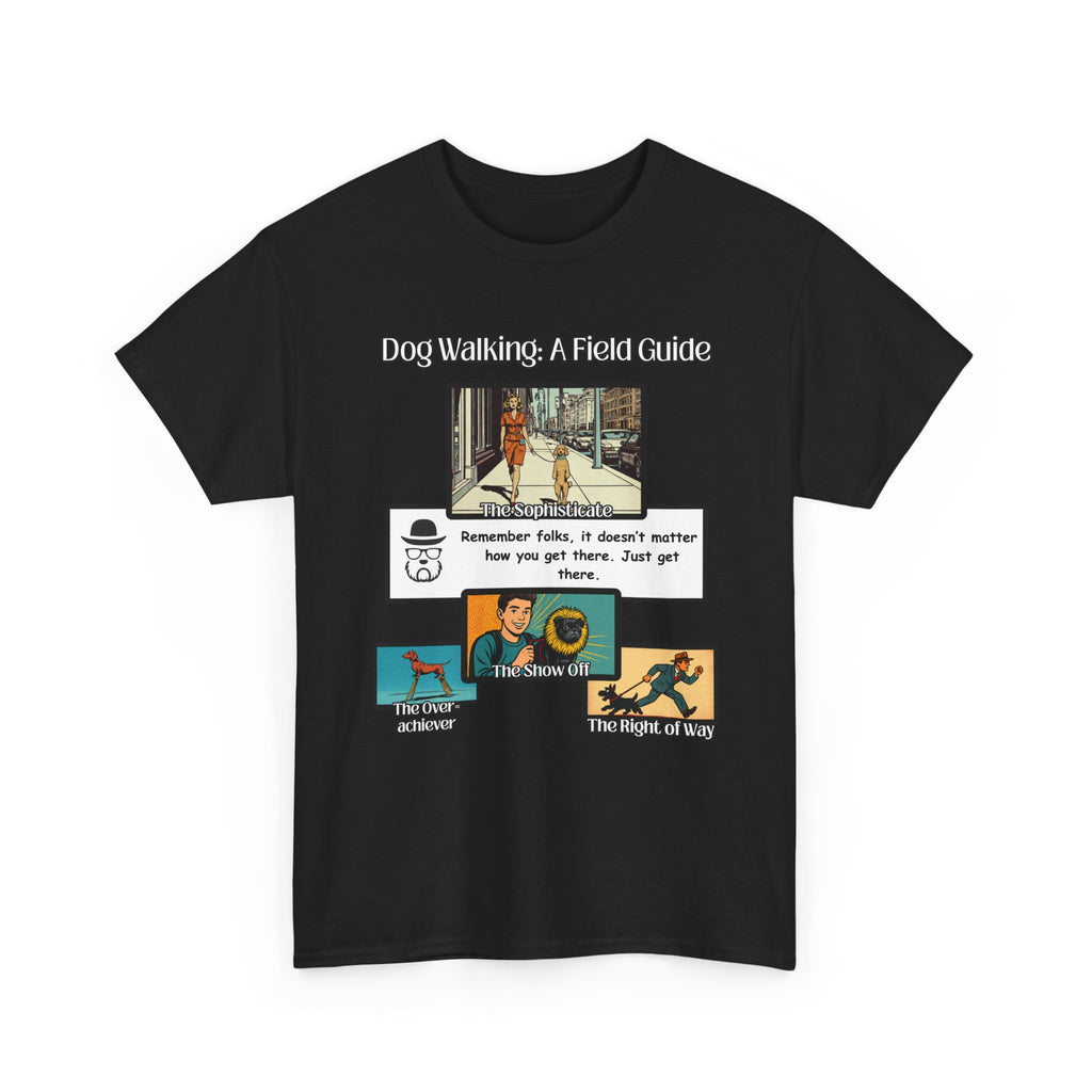 Dog Walking Guide — "Dog Walking: A Field Guide" Illustrated Graphic Tee