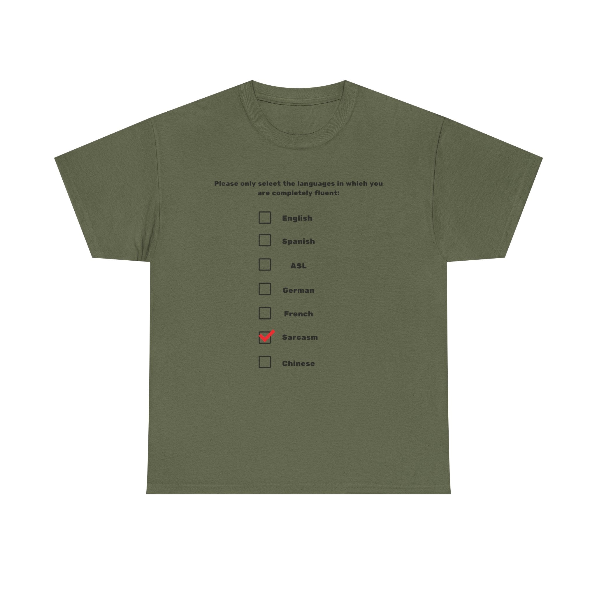 Language Checkbox Graphic Tee - Sarcasm
