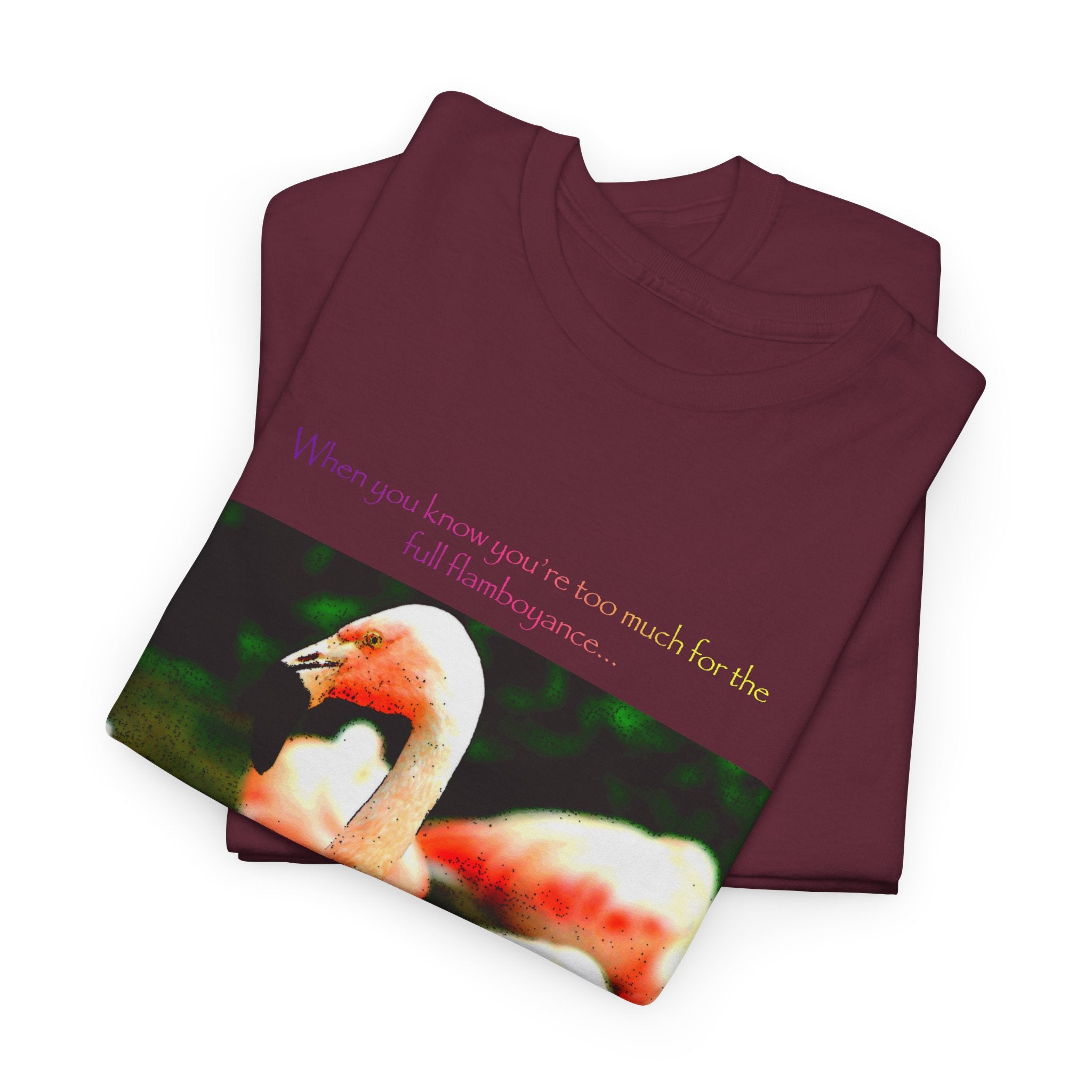 Flamingo Photo Tee — "Everyone Loves You for Who You Are" Graphic T‑Shirt