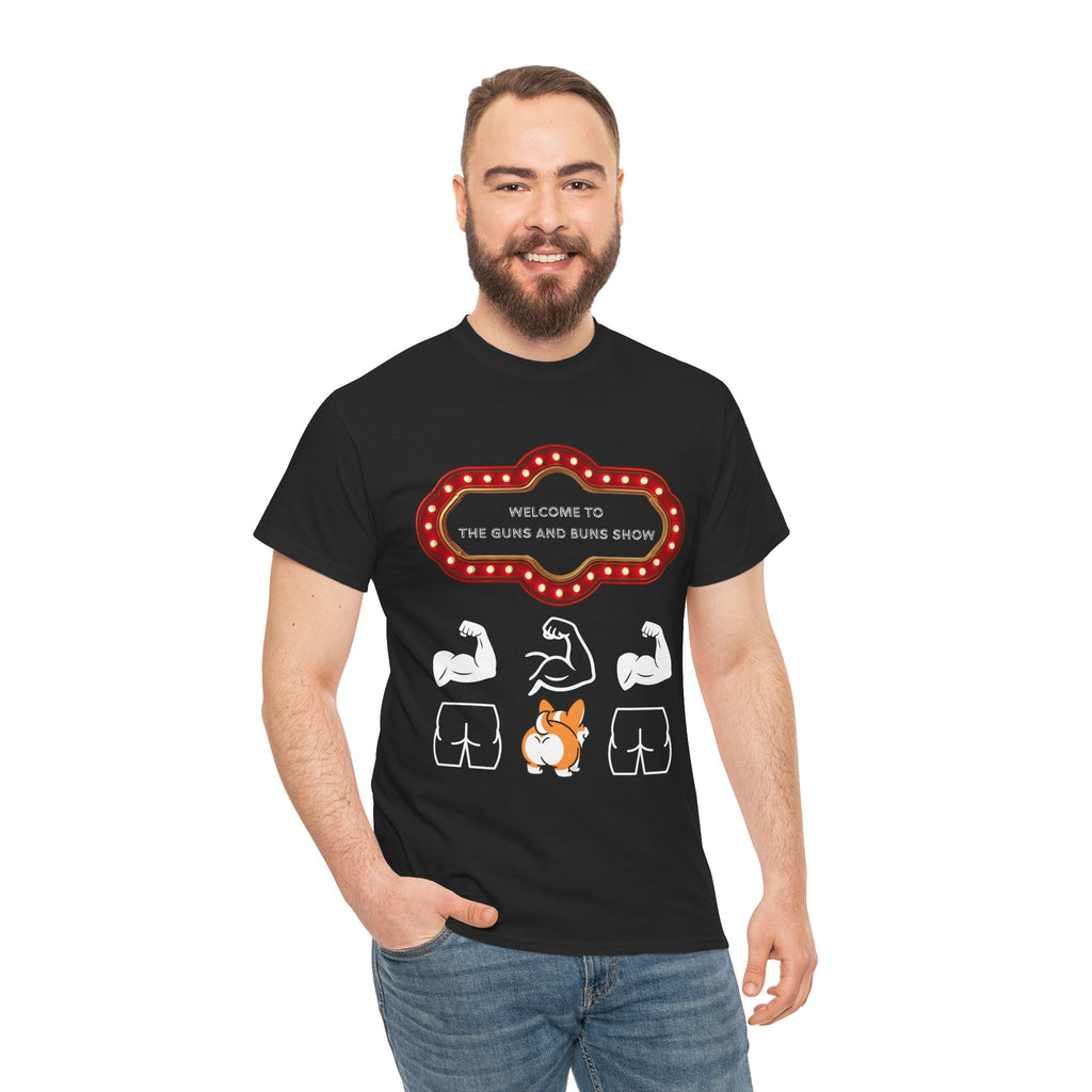 Corgi Buns & Guns Show Graphic Tee
