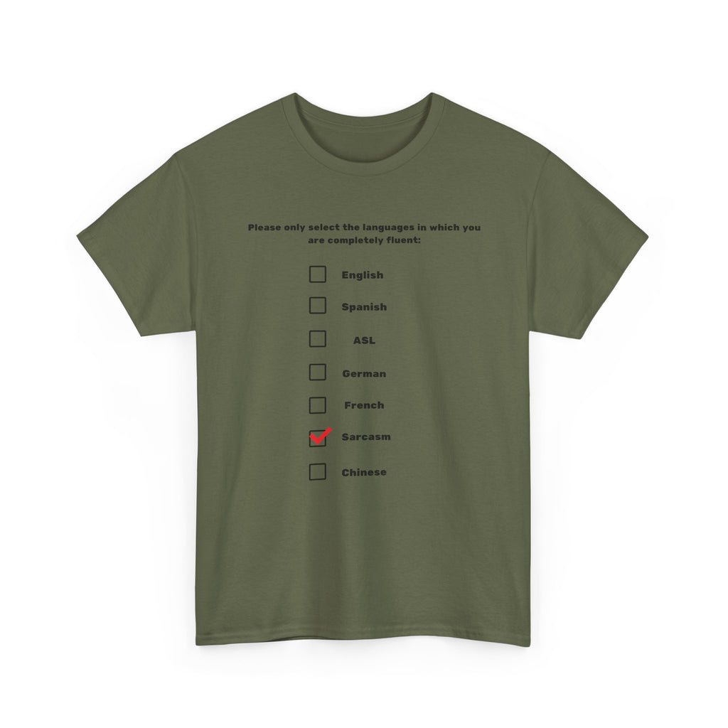 Language Checkbox Graphic Tee - Sarcasm