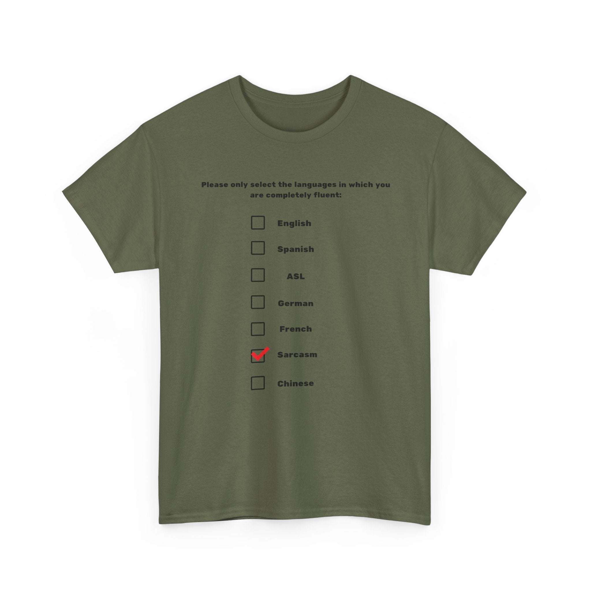 Language Checkbox Graphic Tee - Sarcasm