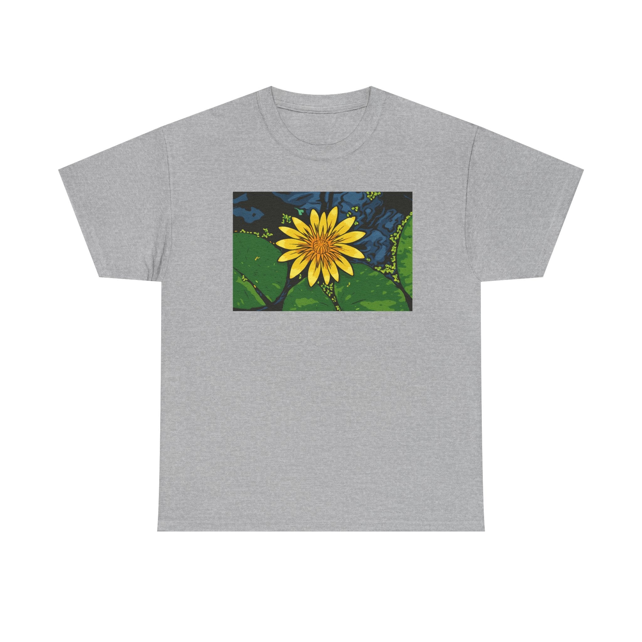 Lily Pad Floral Tee - Unisex Heavy Cotton Shirt