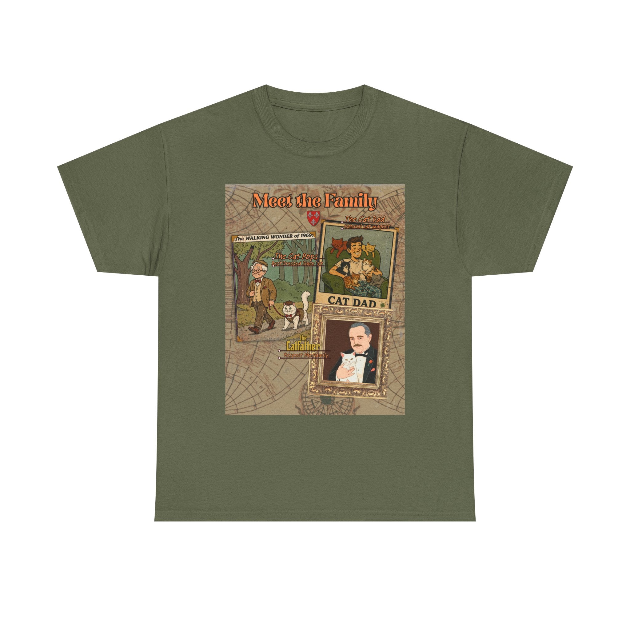 Cat Pops Retro T-Shirt – Vintage Style Cad Dad Graphic Tee