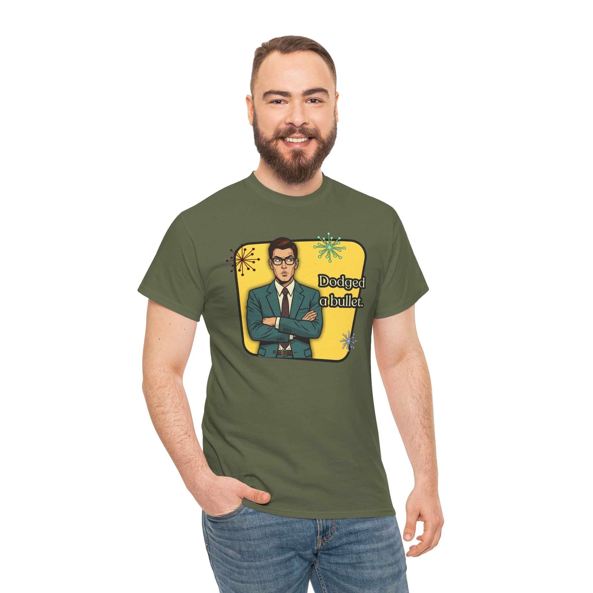 Dodged A Bullet Retro T‑Shirt — Vintage Style Graphic Tee