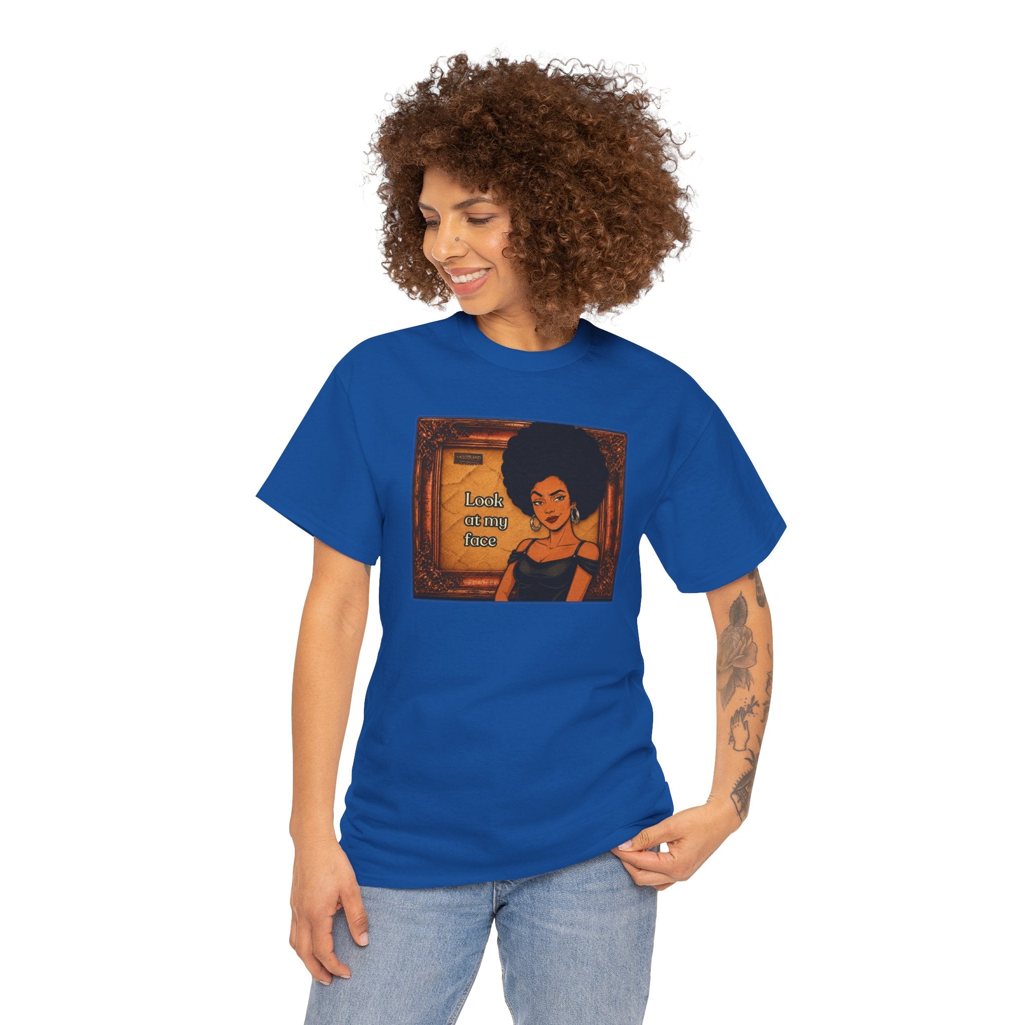 Look at My Face Retro T-Shirt — Vintage Style Sheila Mood Graphic Tee