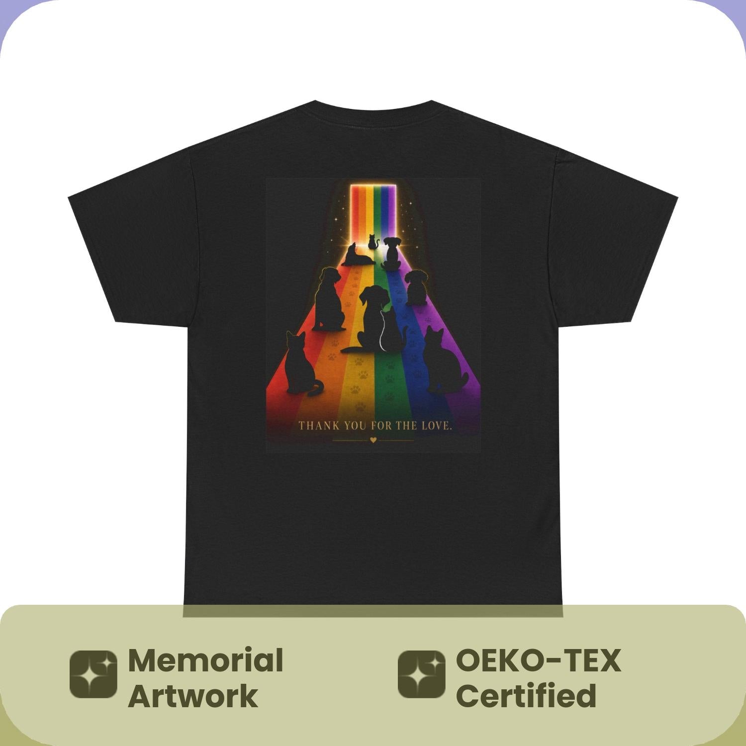 Rainbow Bridge Tribute Graphic Tee— Thank You For the Love