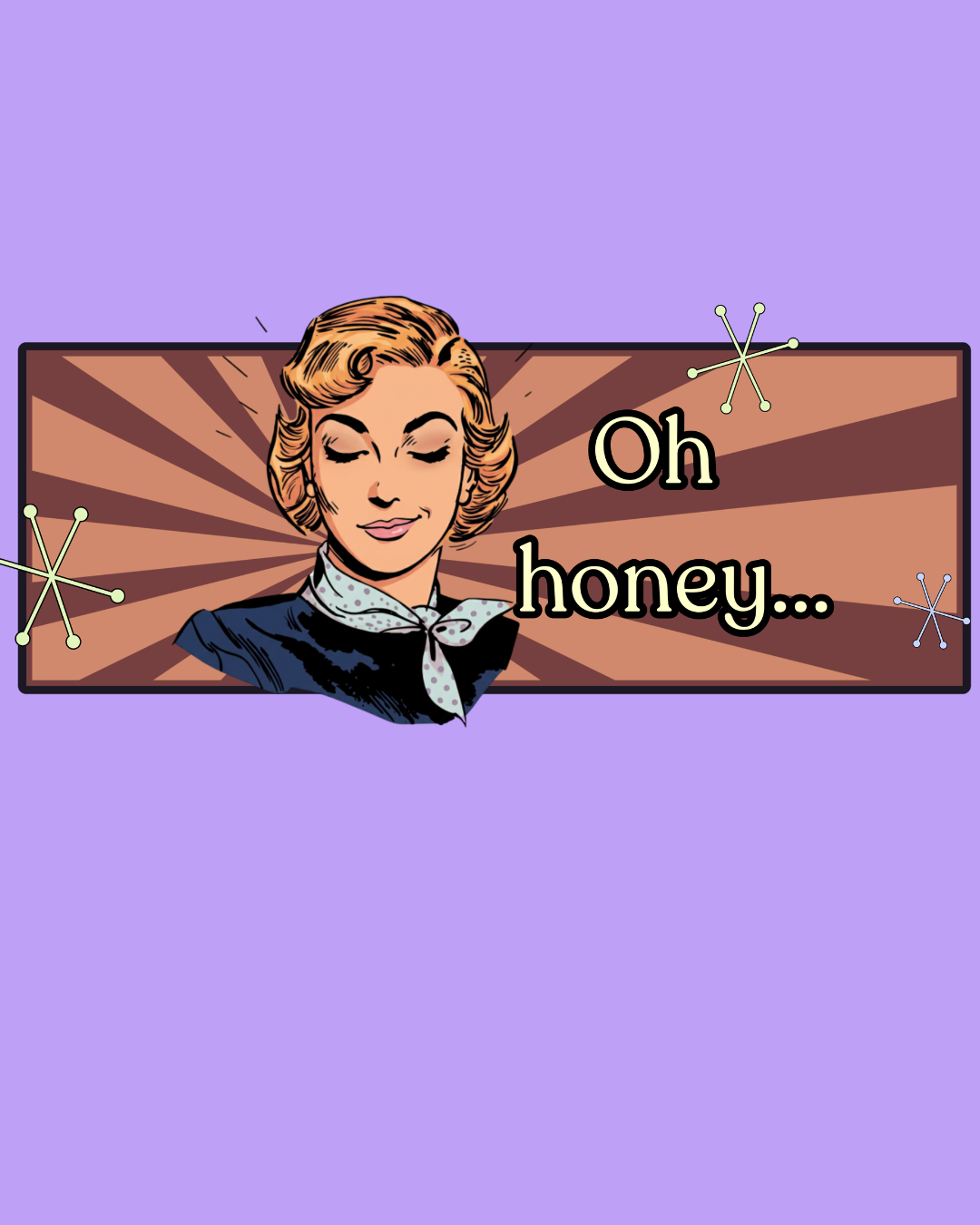 Oh Honey Retro Tee -  Vintage Style Graphic Tee