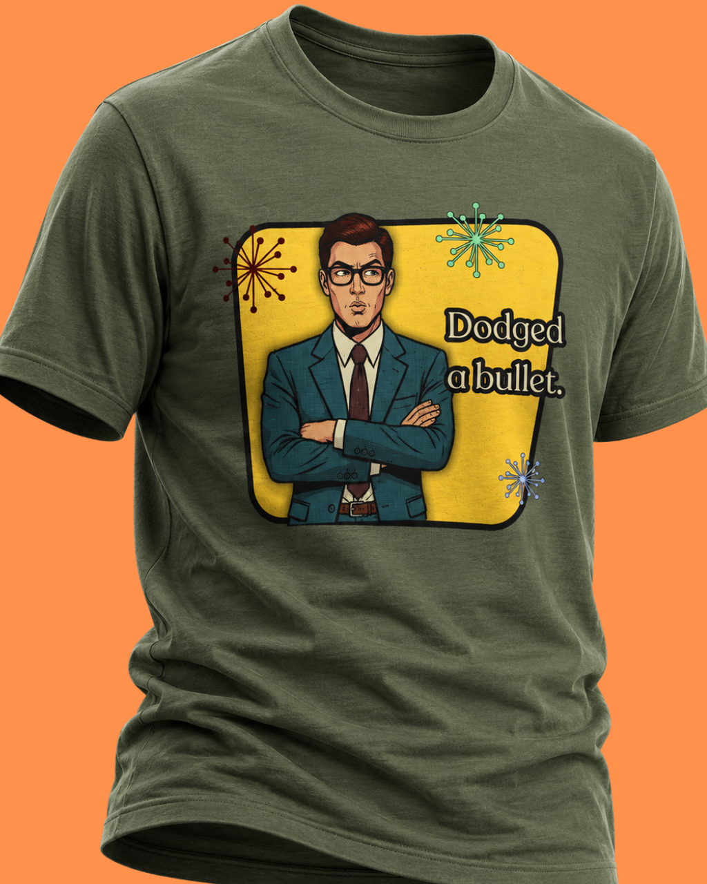 Dodged A Bullet Retro T‑Shirt — Vintage Style Graphic Tee