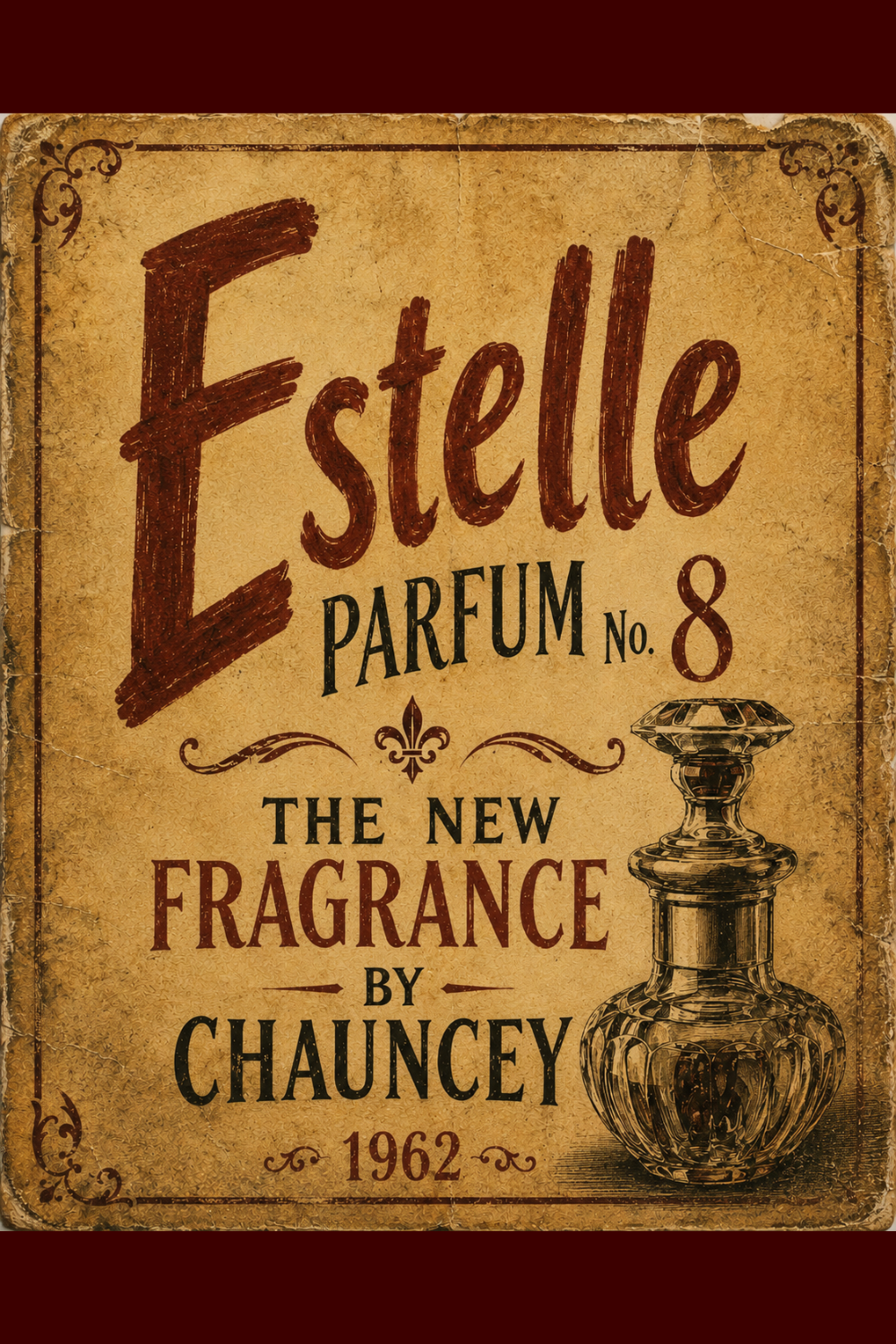 Moodland Studios Retro T-Shirt - Vintage 'Estelle Parfum No. 8' Graphic Tee
