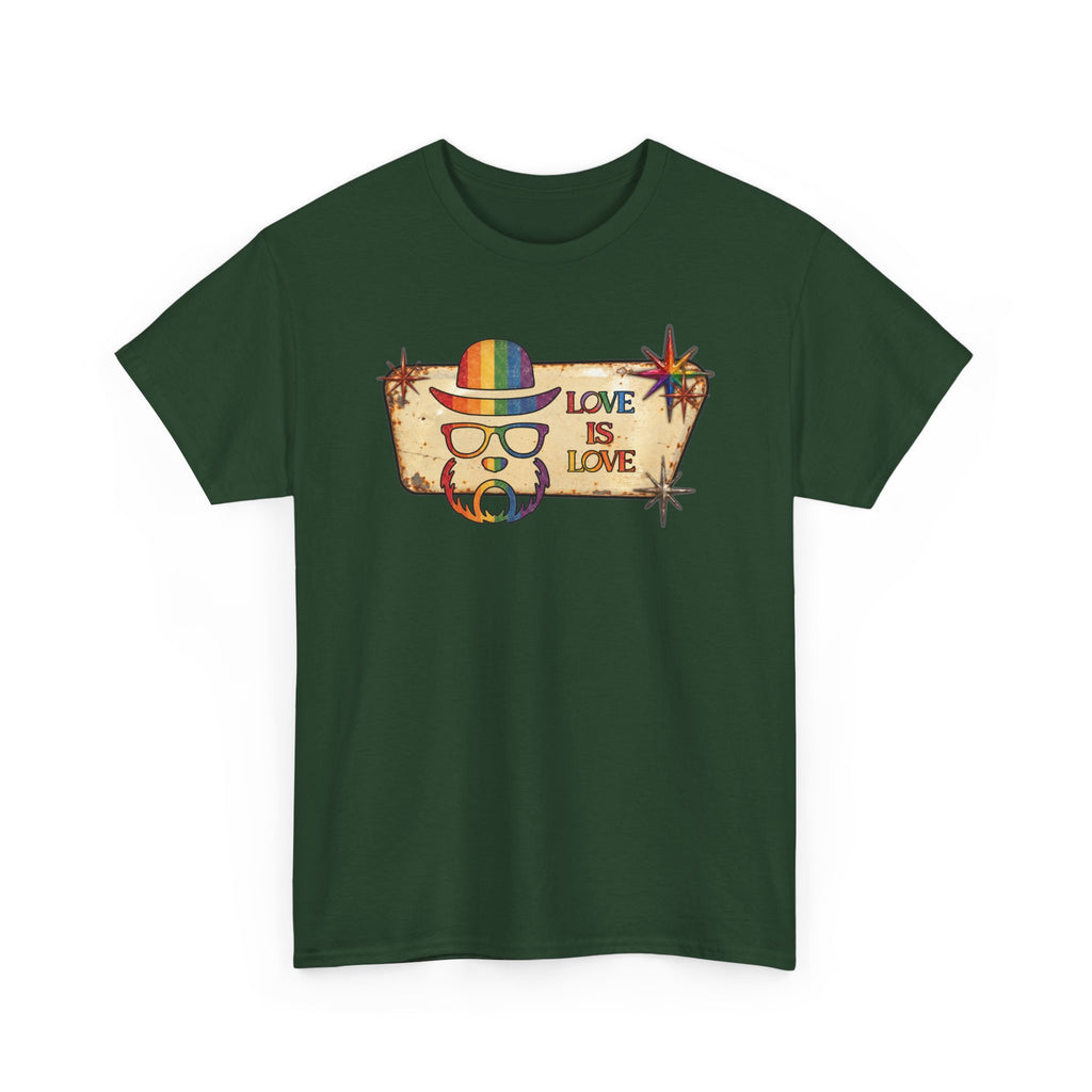 Love Is Love Retro Pride T-Shirt - Elegant Mutt Graphic Tee