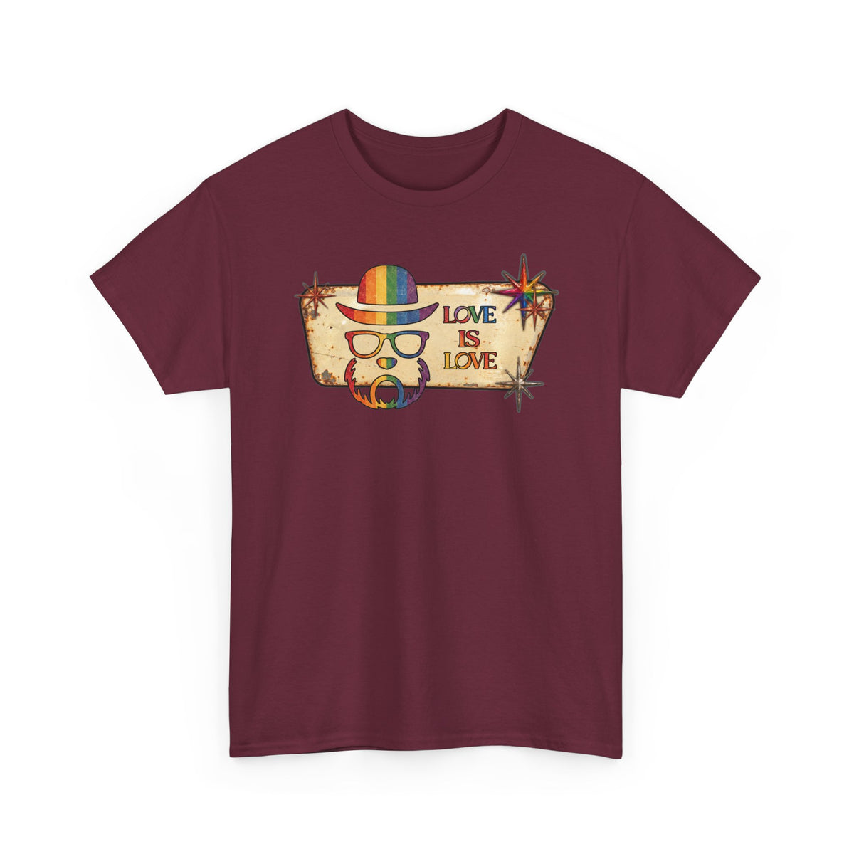 Love Is Love Retro Pride T-Shirt - Elegant Mutt Graphic Tee
