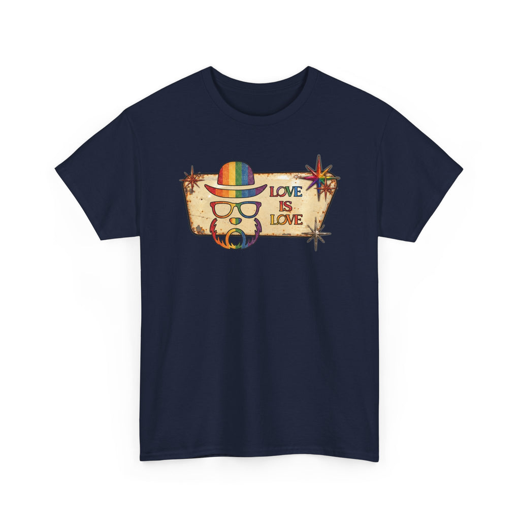 Love Is Love Retro Pride T-Shirt - Elegant Mutt Graphic Tee