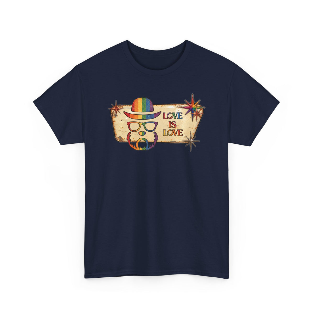 Love Is Love Retro Pride T-Shirt - Elegant Mutt Graphic Tee