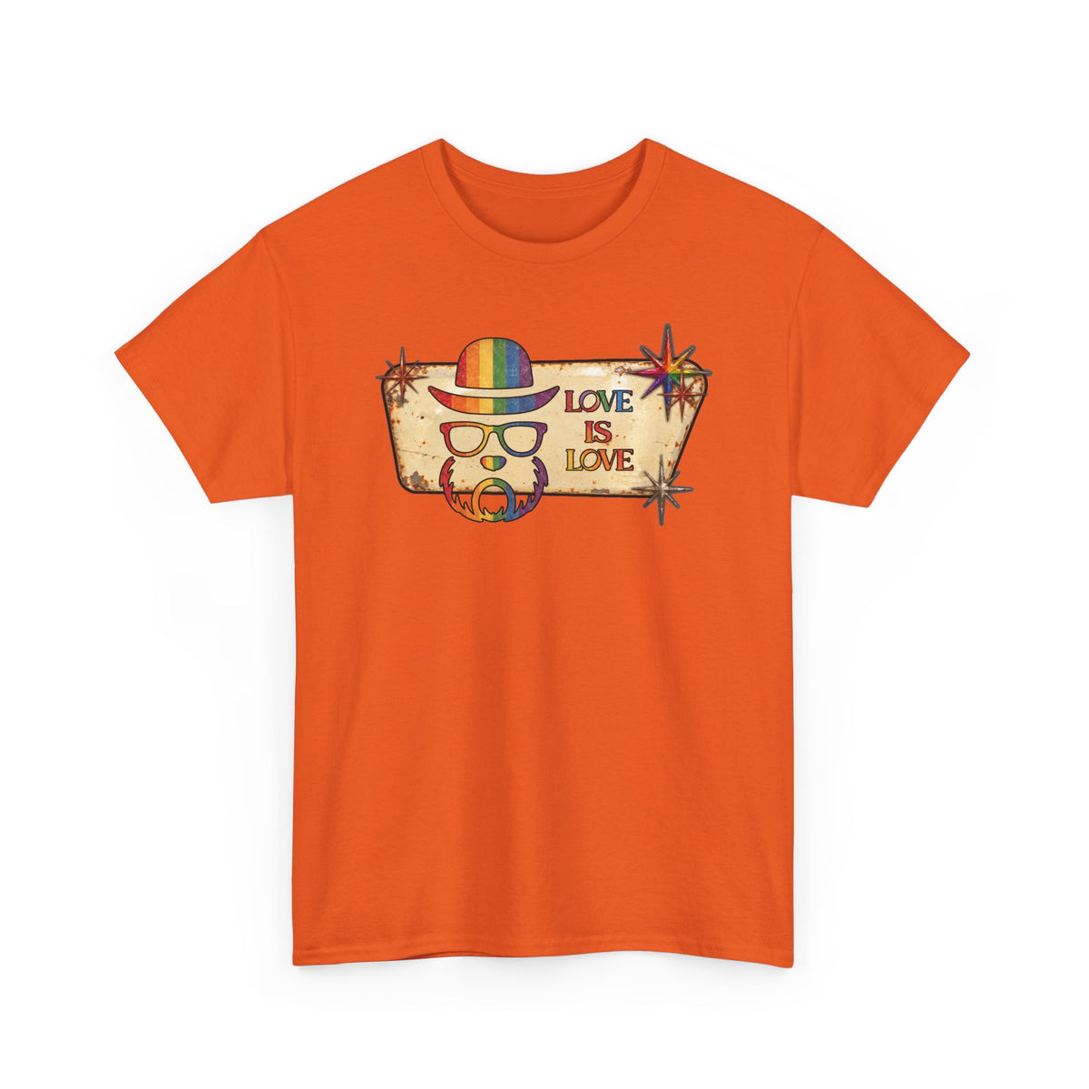 Love Is Love Retro Pride T-Shirt - Elegant Mutt Graphic Tee