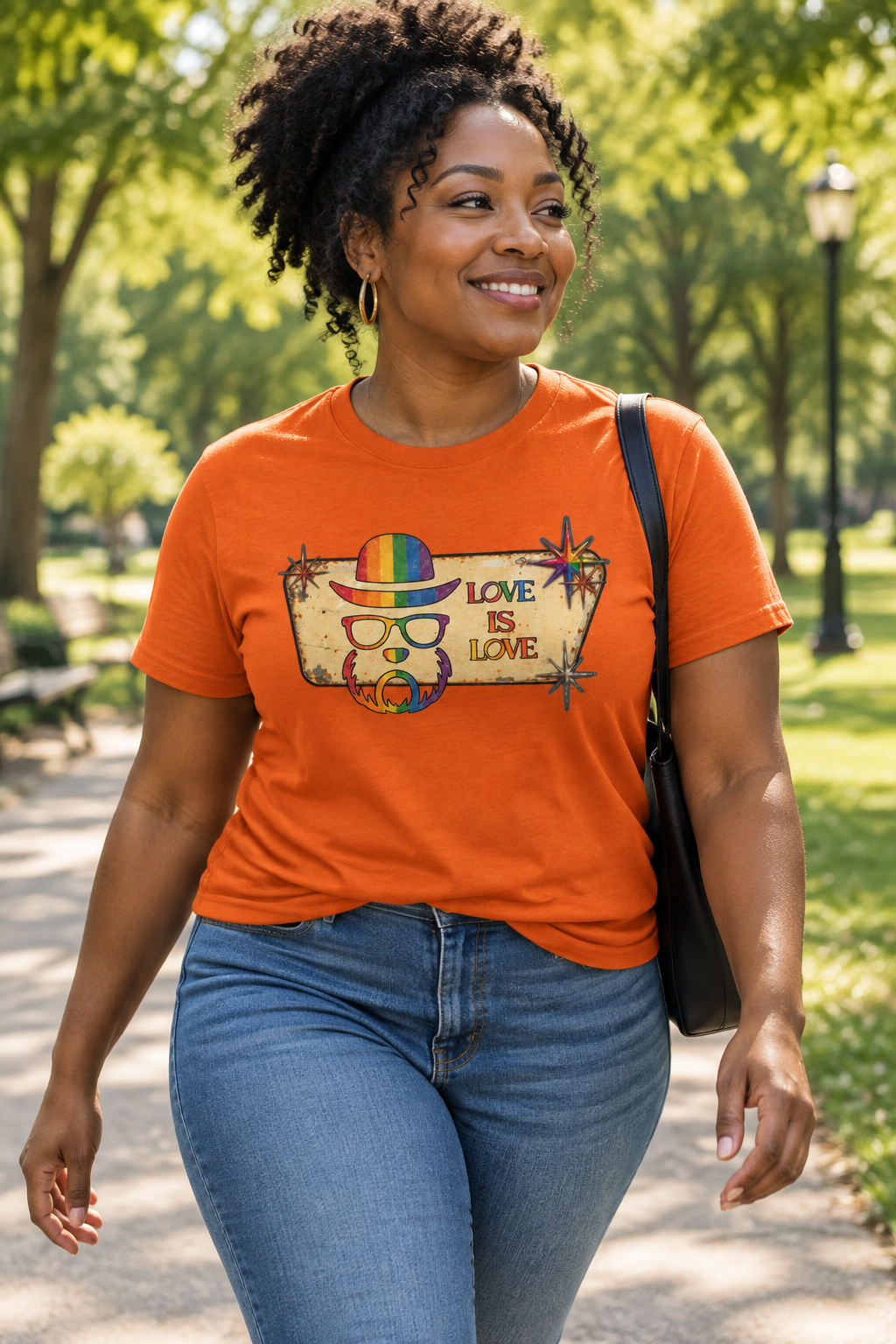 Love Is Love Retro Pride T-Shirt - Elegant Mutt Graphic Tee
