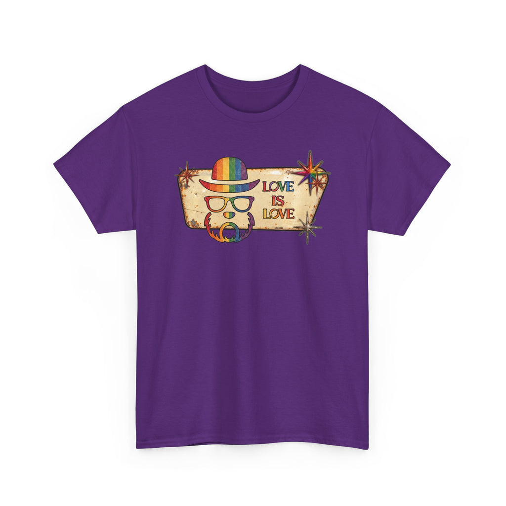 Love Is Love Retro Pride T-Shirt - Elegant Mutt Graphic Tee
