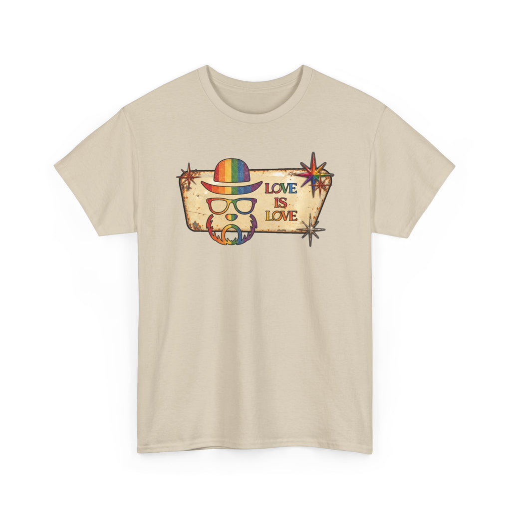 Love Is Love Retro Pride T-Shirt - Elegant Mutt Graphic Tee