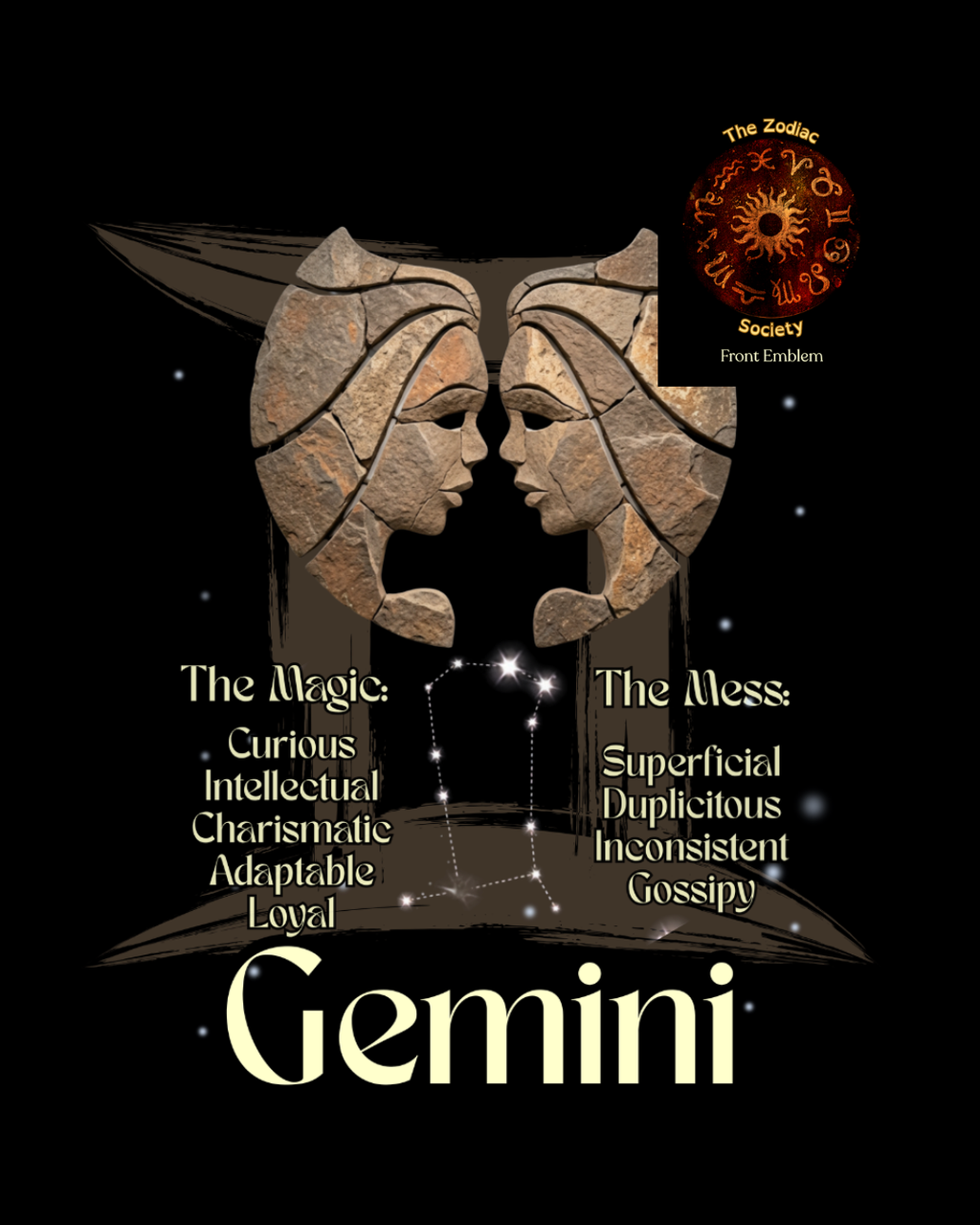 The Zodiac Society T-Shirt — Gemini Astrology Graphic Tee