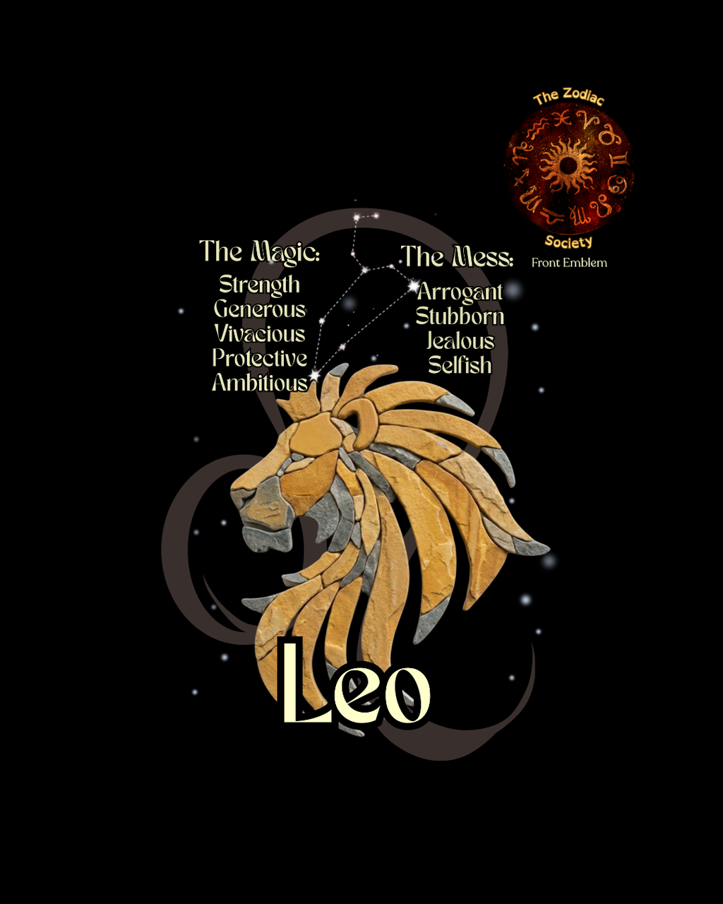 The Zodiac Society T‑Shirt — Leo Astrology Graphic Tee