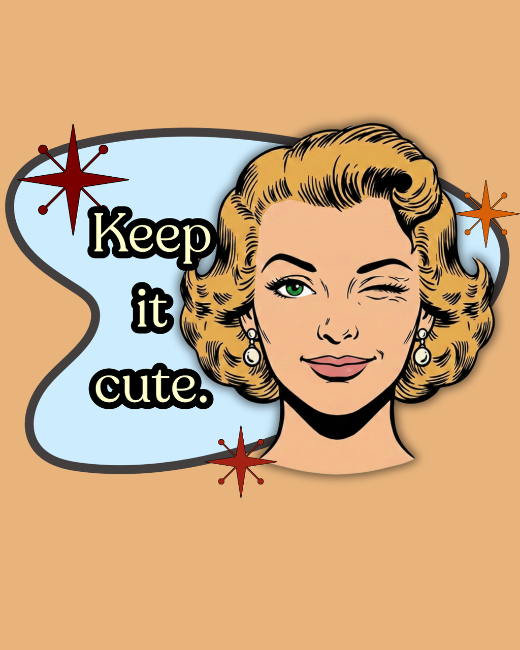 Keep It Cute Retro Tee — Vintage Style Graphic Tee