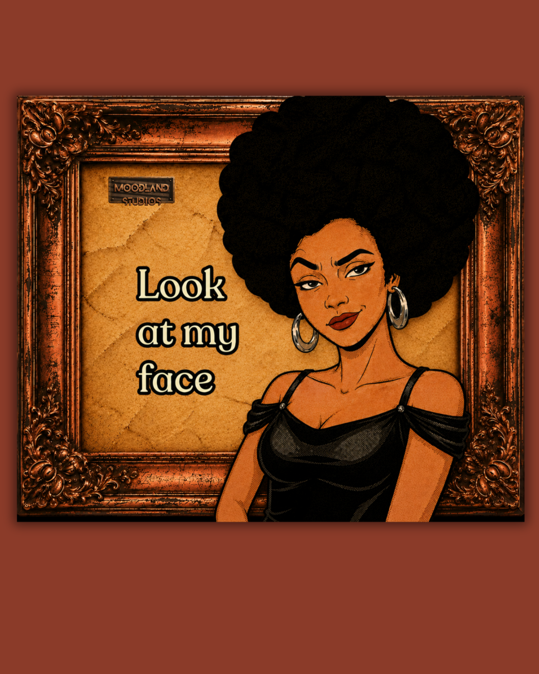 Look at My Face Retro T-Shirt — Vintage Style Sheila Mood Graphic Tee