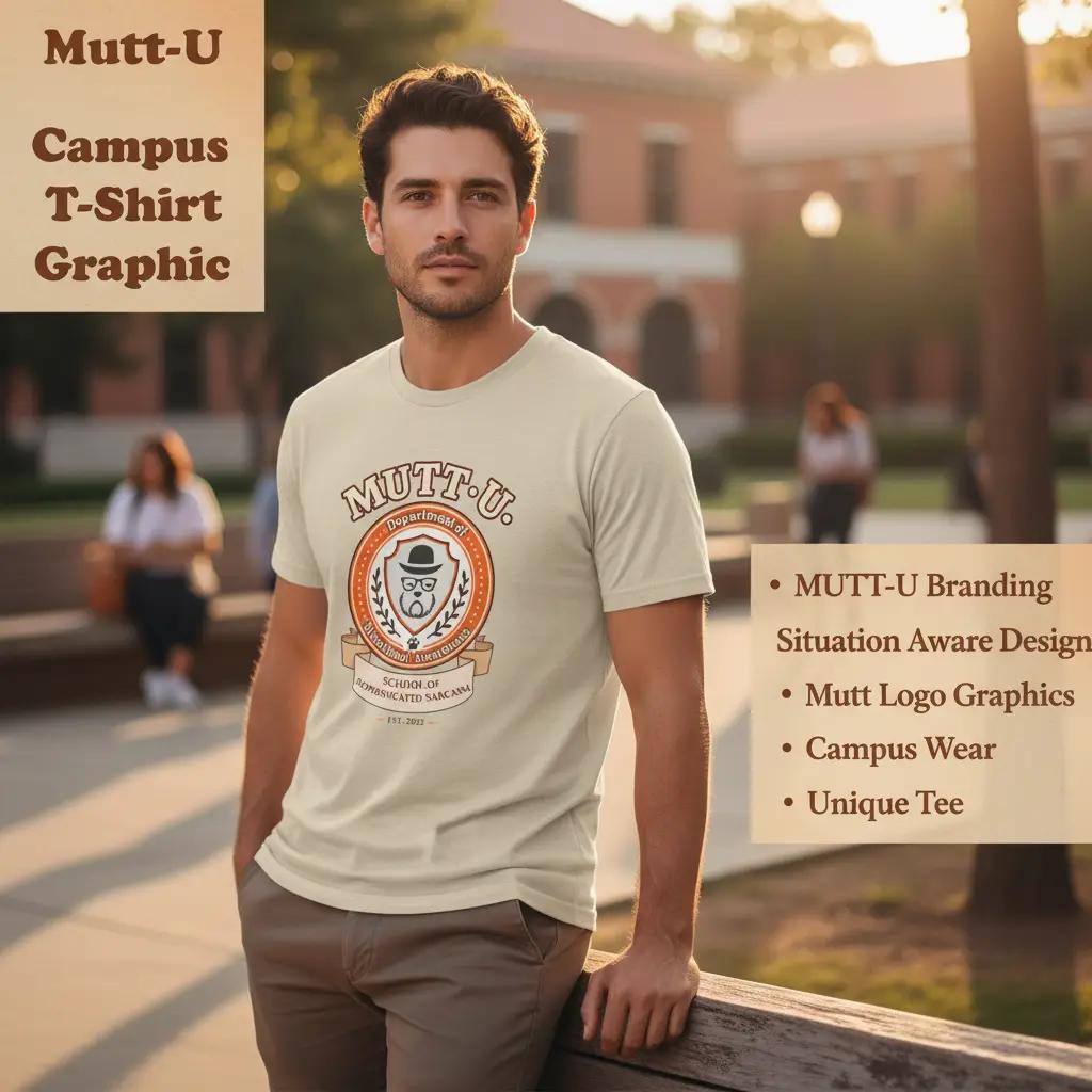 MUTT-U Campus T‑Shirt - Dept of Situational Awareness Mutt Logo Graphic Tee