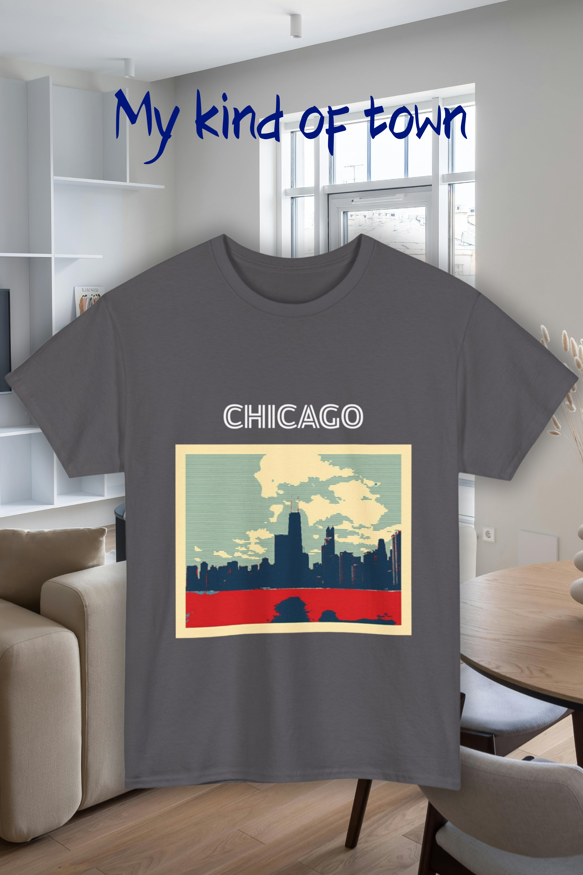 Chicago Skyline Unisex Heavy Cotton Tee
