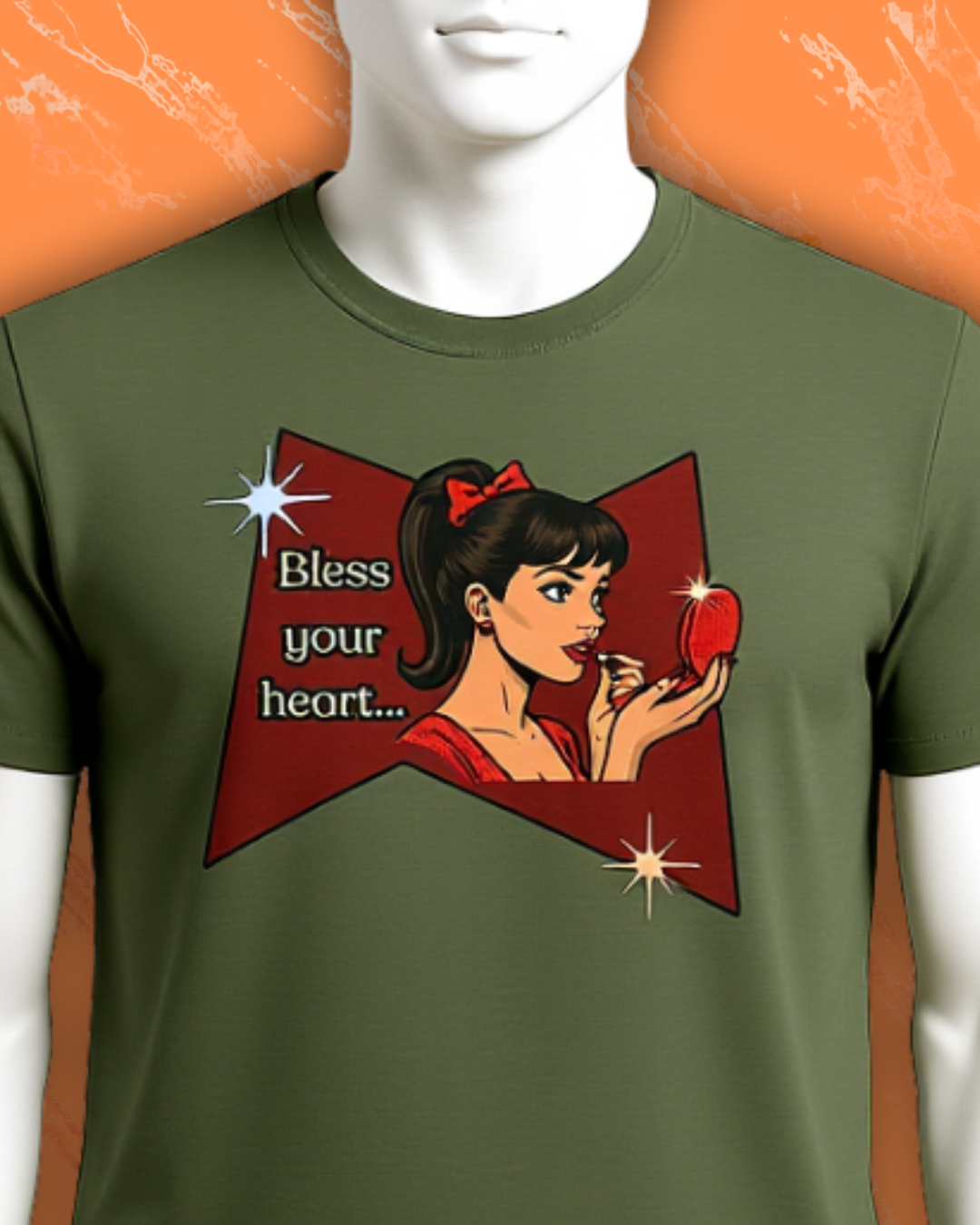 Bless Your Heart Retro T-Shirt  -- Vintage Style Graphic Tee