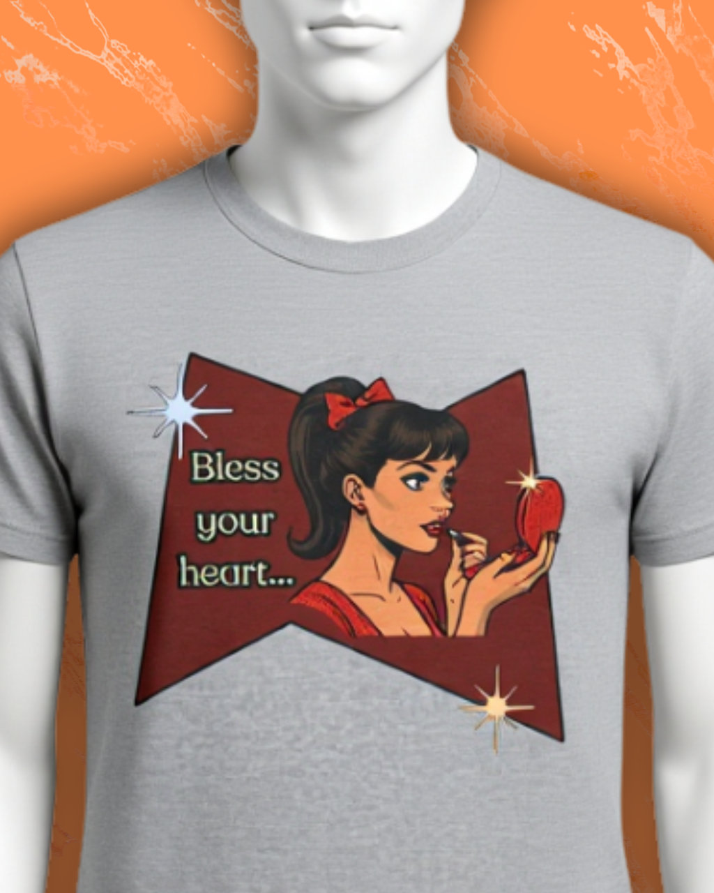 Bless Your Heart Retro T-Shirt  -- Vintage Style Graphic Tee