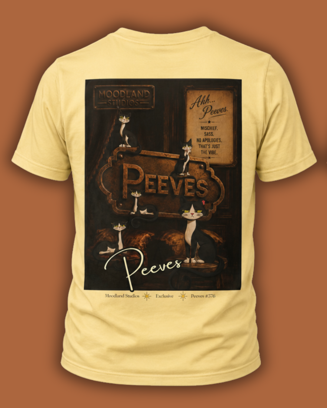 Moodland Studios Peeves Retro T‑Shirt — Vintage Studio Poster Tee