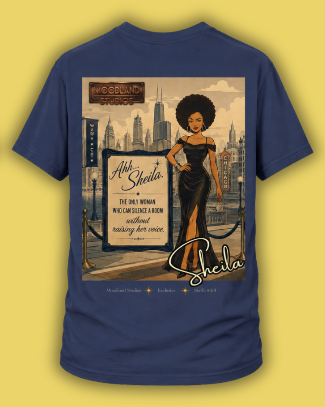 Moodland Studios Sheila Retro T-Shirt — Vintage Studio Poster Tee